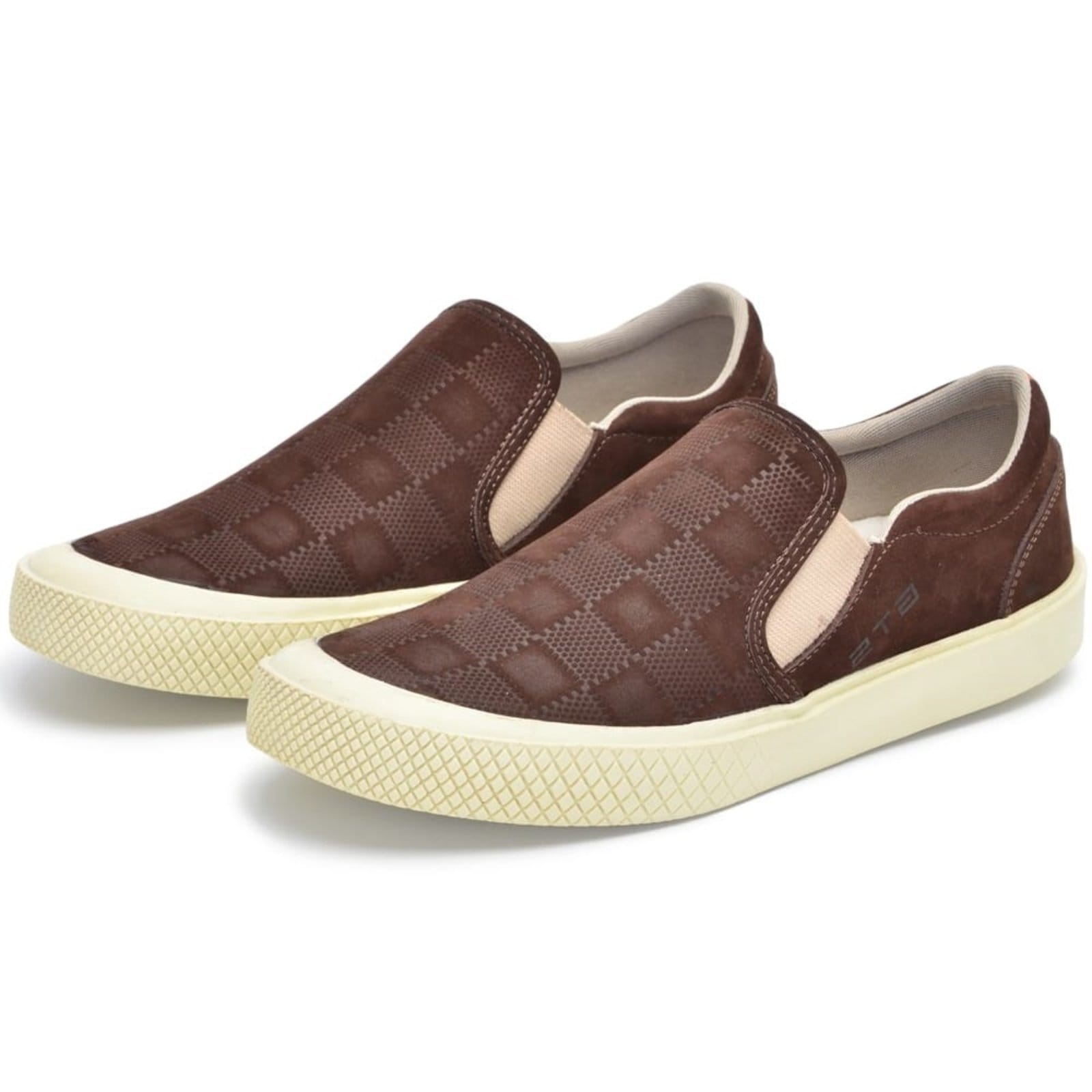 Vista 2 Tenis Masculino Slip On de Couro Clube do Sapato de Franca DFT Nautico Clube do Sapato de Franca café