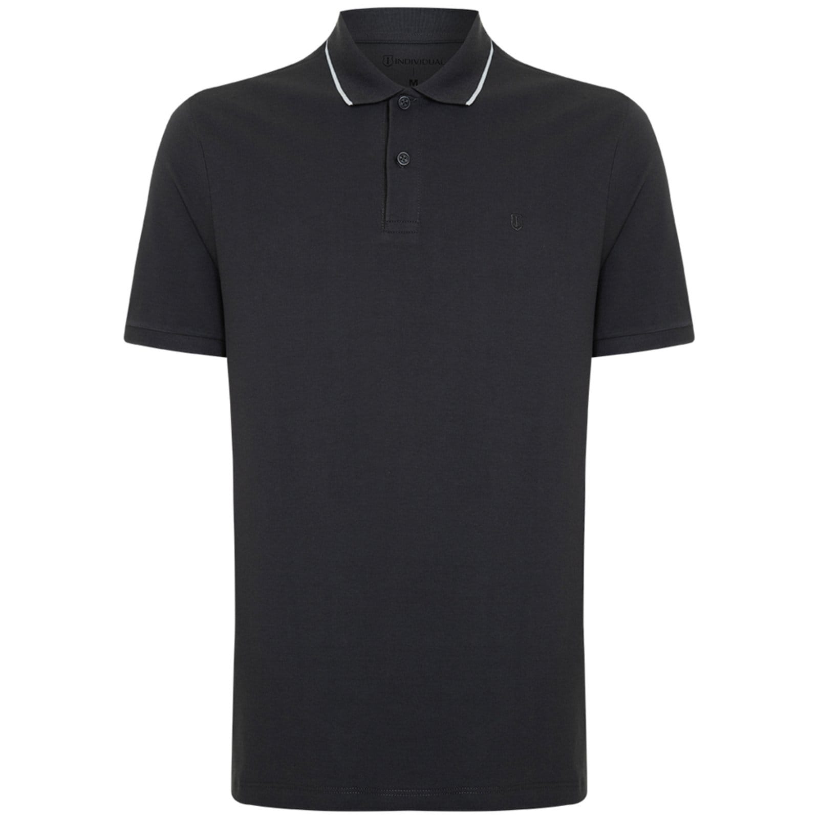 Vista principal Camisa Polo Individual Basic Comfort Ou25 Masculino Individual cinza