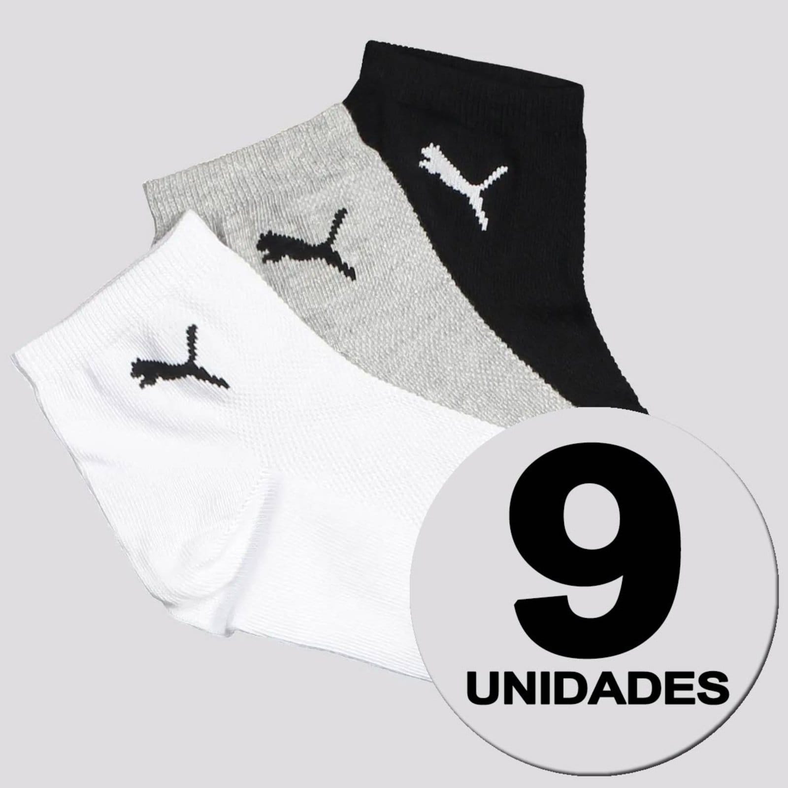 Kit Meia Puma Cano Médio Feminina 9 Pares