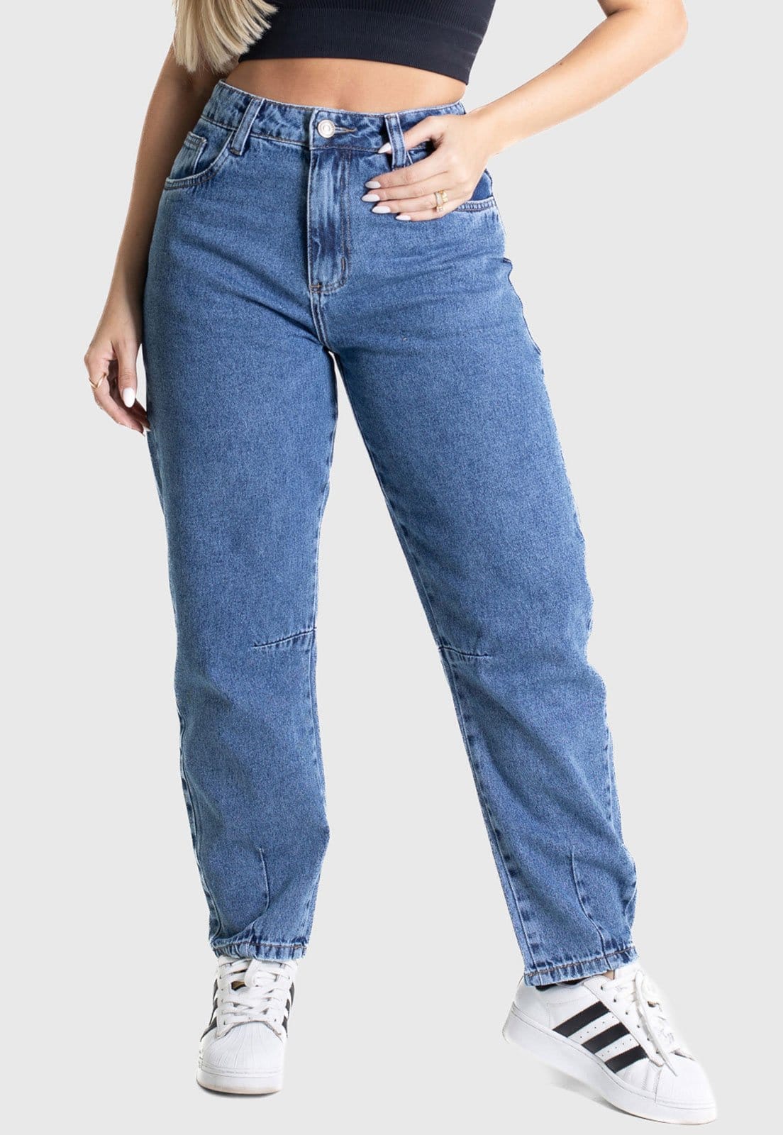 Calça Feminina Sawary Mom Cintura Alta