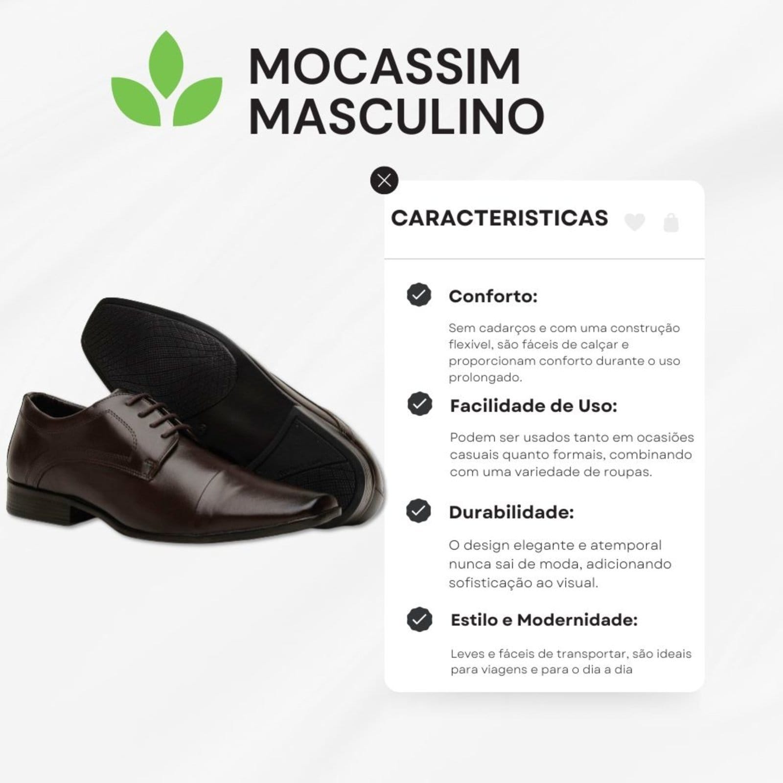 Vista 2 Sapato Social Masculino Confort com Cadarço Ortopédico Macio Elegante Luxuoso Bia Ramos café