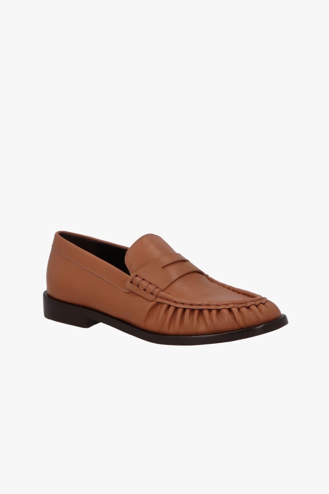 Mocassim Luiza Barcelos Penny Loafer Em Couro Drapeado