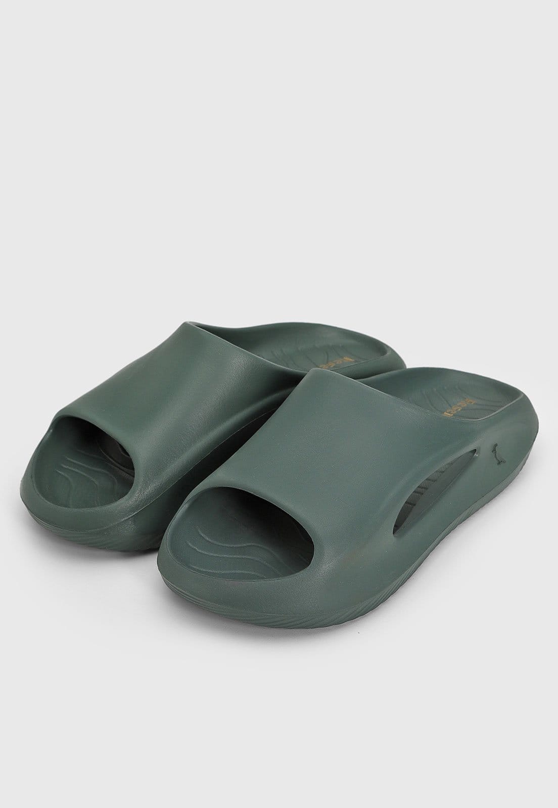 Vista 2 Chinelo Masculino Reserva Slide Escuro Reserva verde