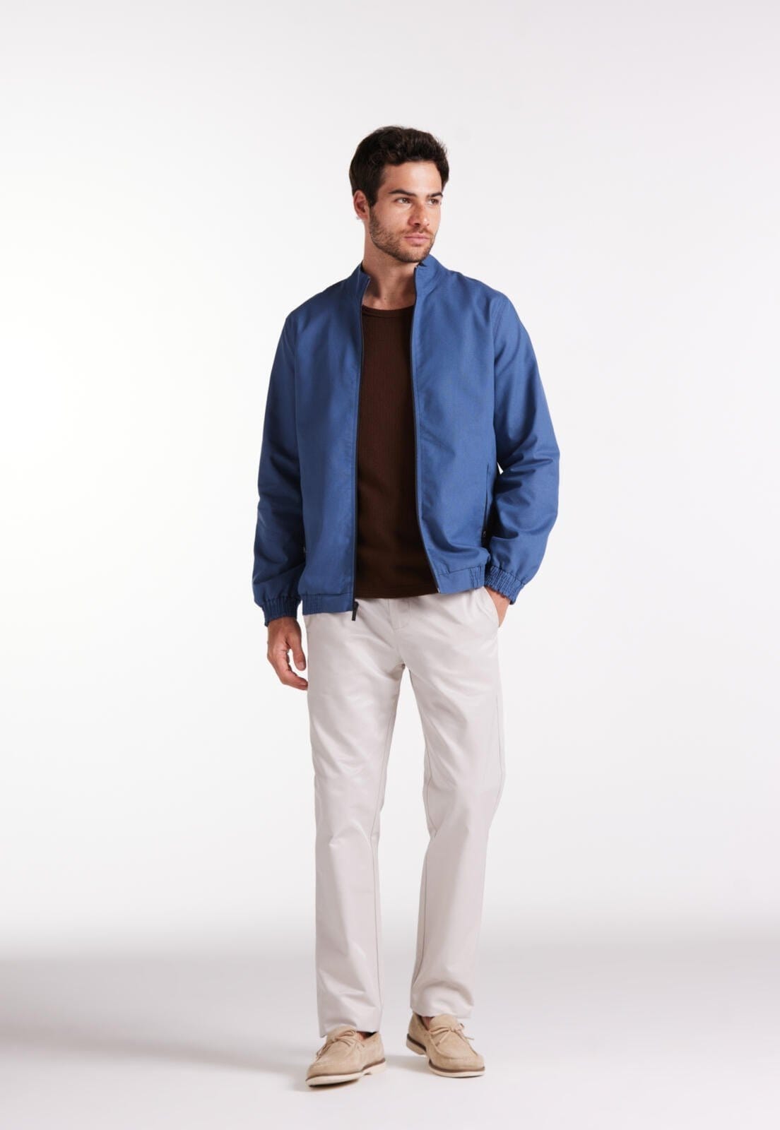 Jaqueta Casual Com Zíper Traymon Indigo