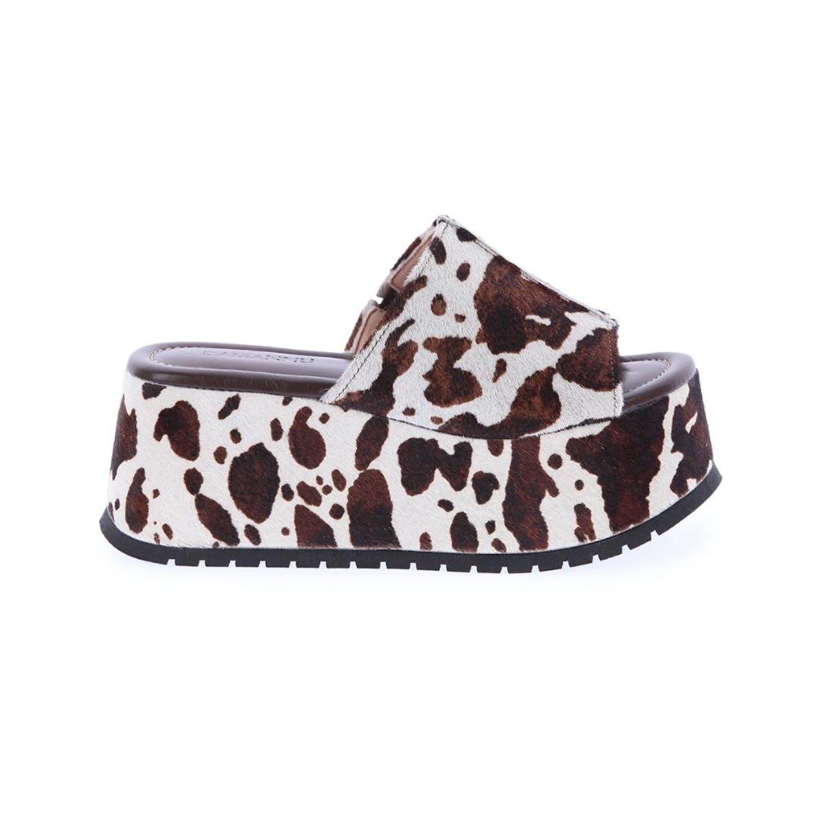 Jhenny - Tamanco Plataforma Couro Legitimo Vaca