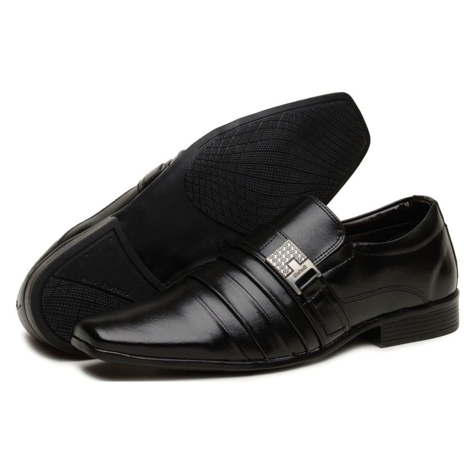 Vista 2 Sapato Social Bertelli Bico Fino Bertelli preto