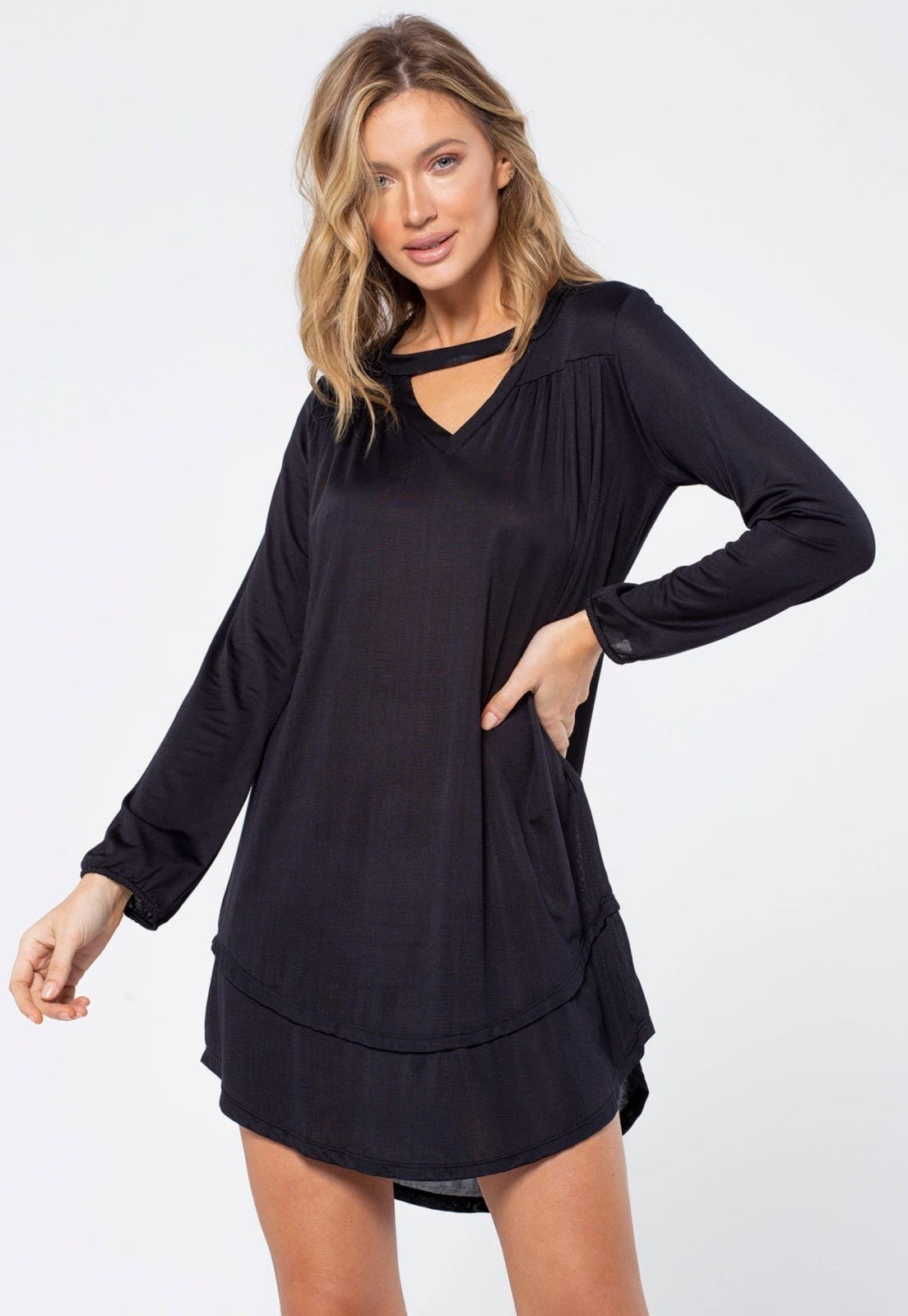 Vestido Curto Amazonia Vital Malha Manga Longa