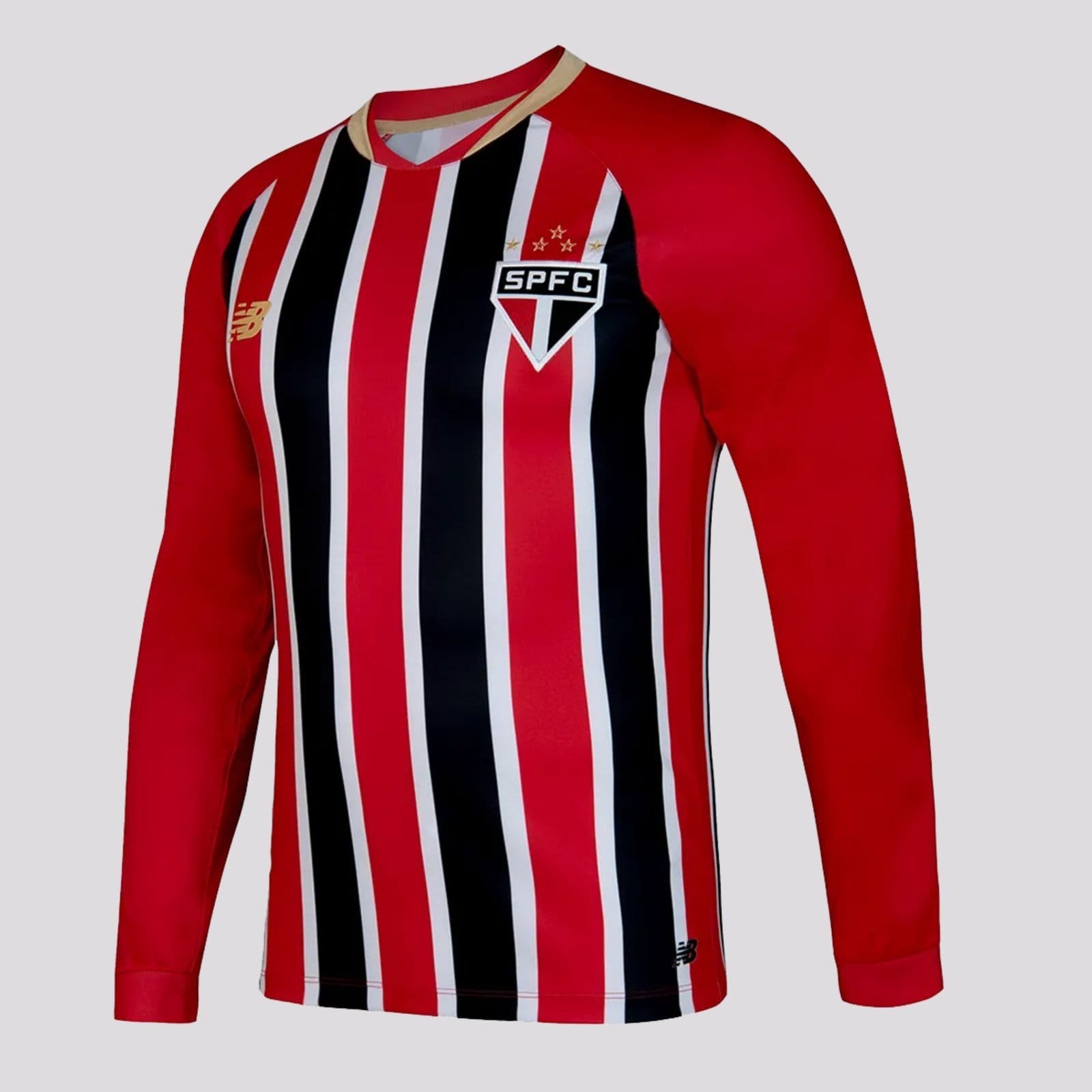 Vista 2 Camisa New Balance São Paulo II 2025 Manga Longa New Balance vermelho