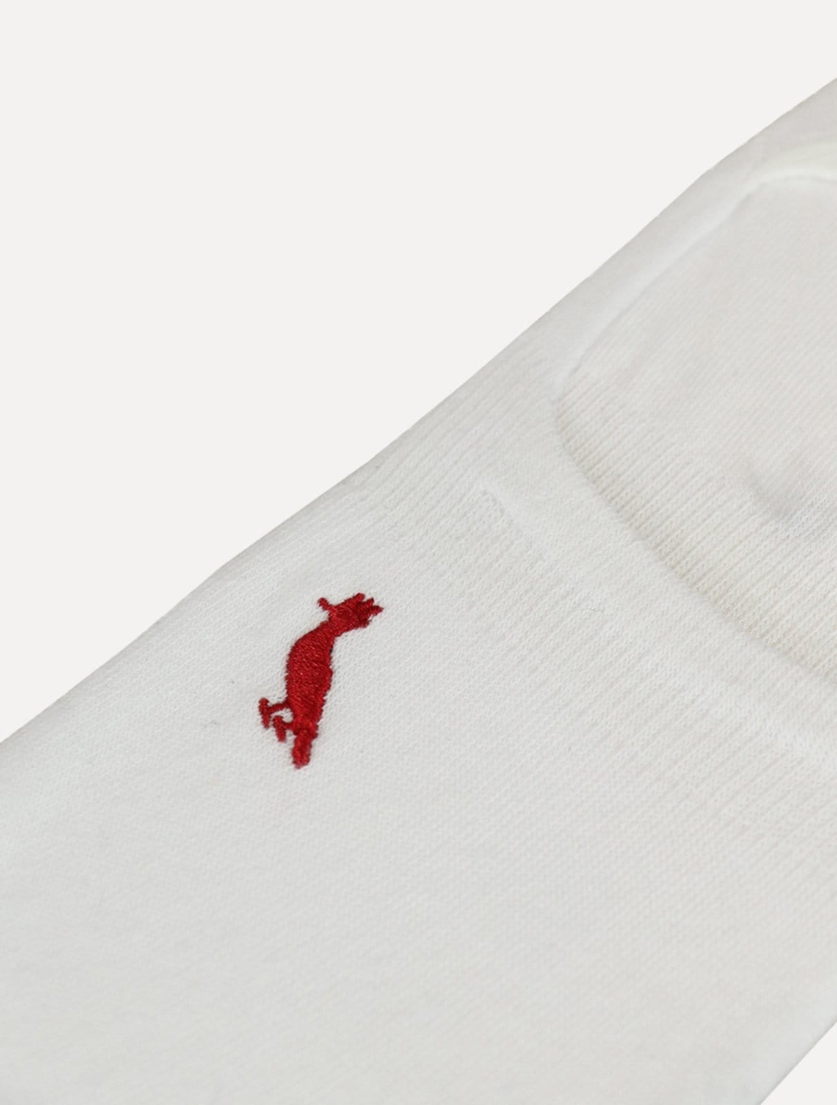 Vista 2 Meia Reserva Masculina Invisível Pica-Pau Bordado Branca Kit 2 Pares Reserva branco