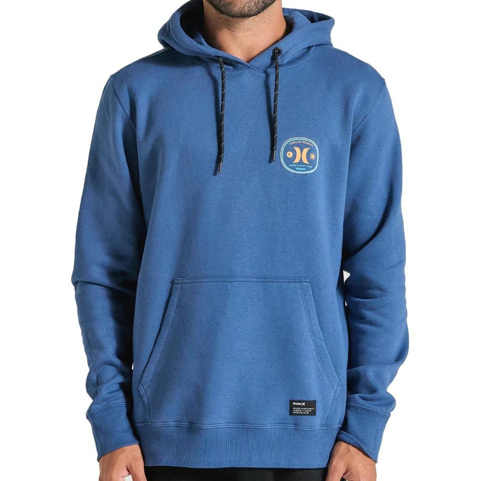 Vista principal Moletom Hurley Canguru Bottle WT25 Masculino Marinho hurley azul marinho