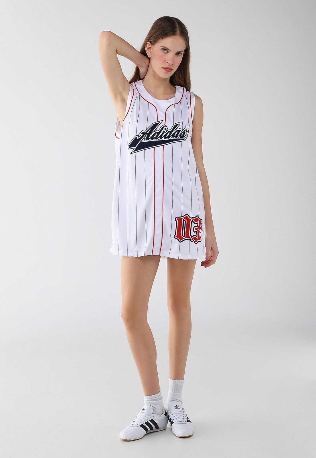 Vista 2 Vestido Feminino adidas Originals Baseball adidas Originals branco