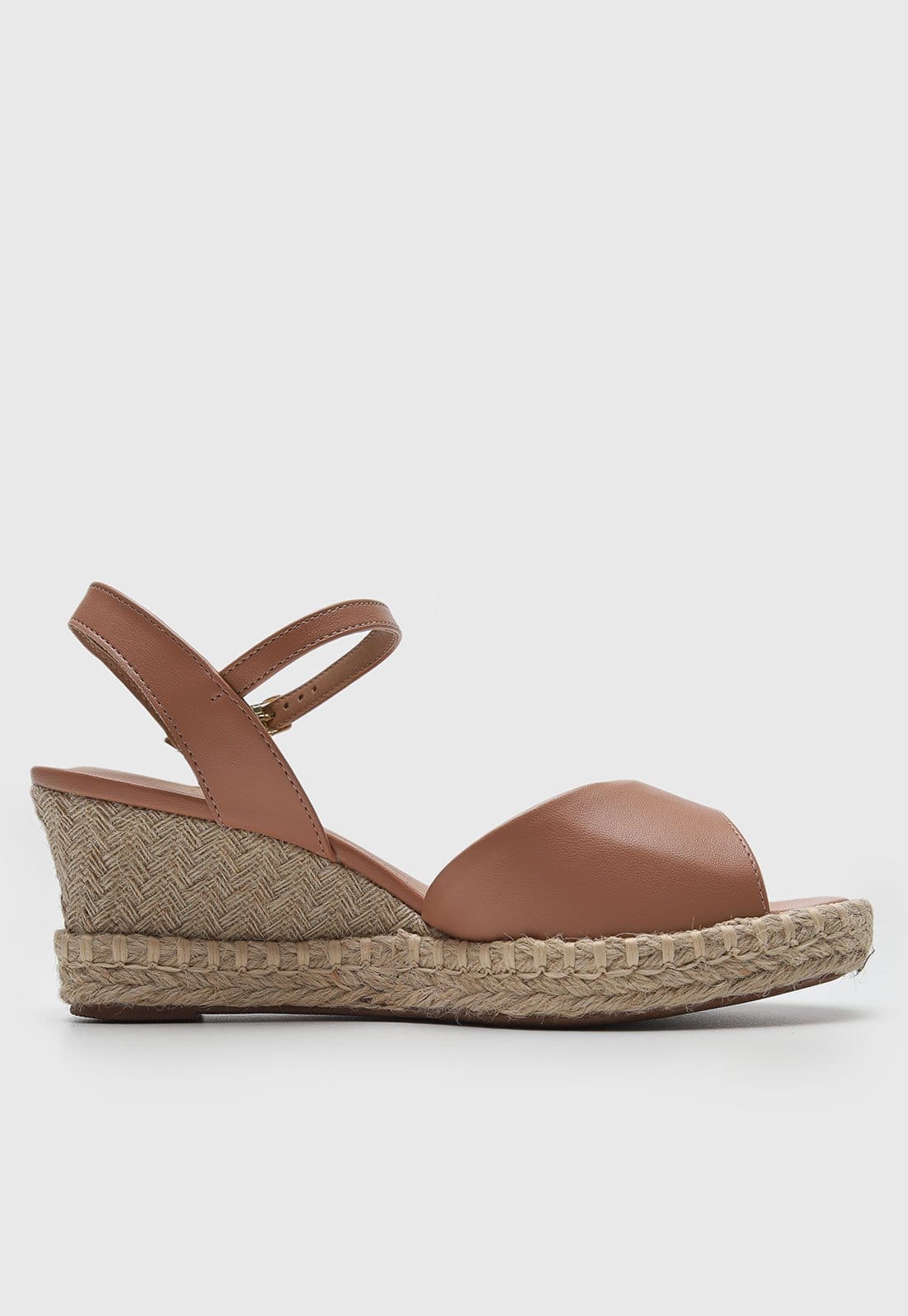 Vista 2 Sandália Anabela Beira Rio Salto Texturizado BEIRA RIO nude