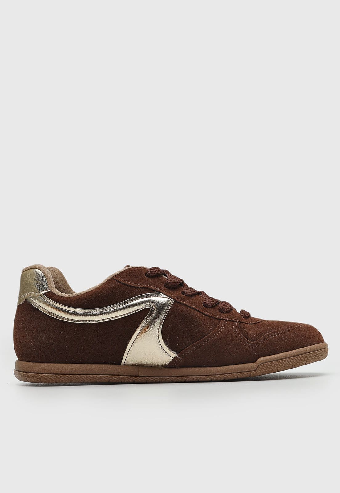 Vista 2 Tênis Beira Rio Recorte Metalizado BEIRA RIO caramelo