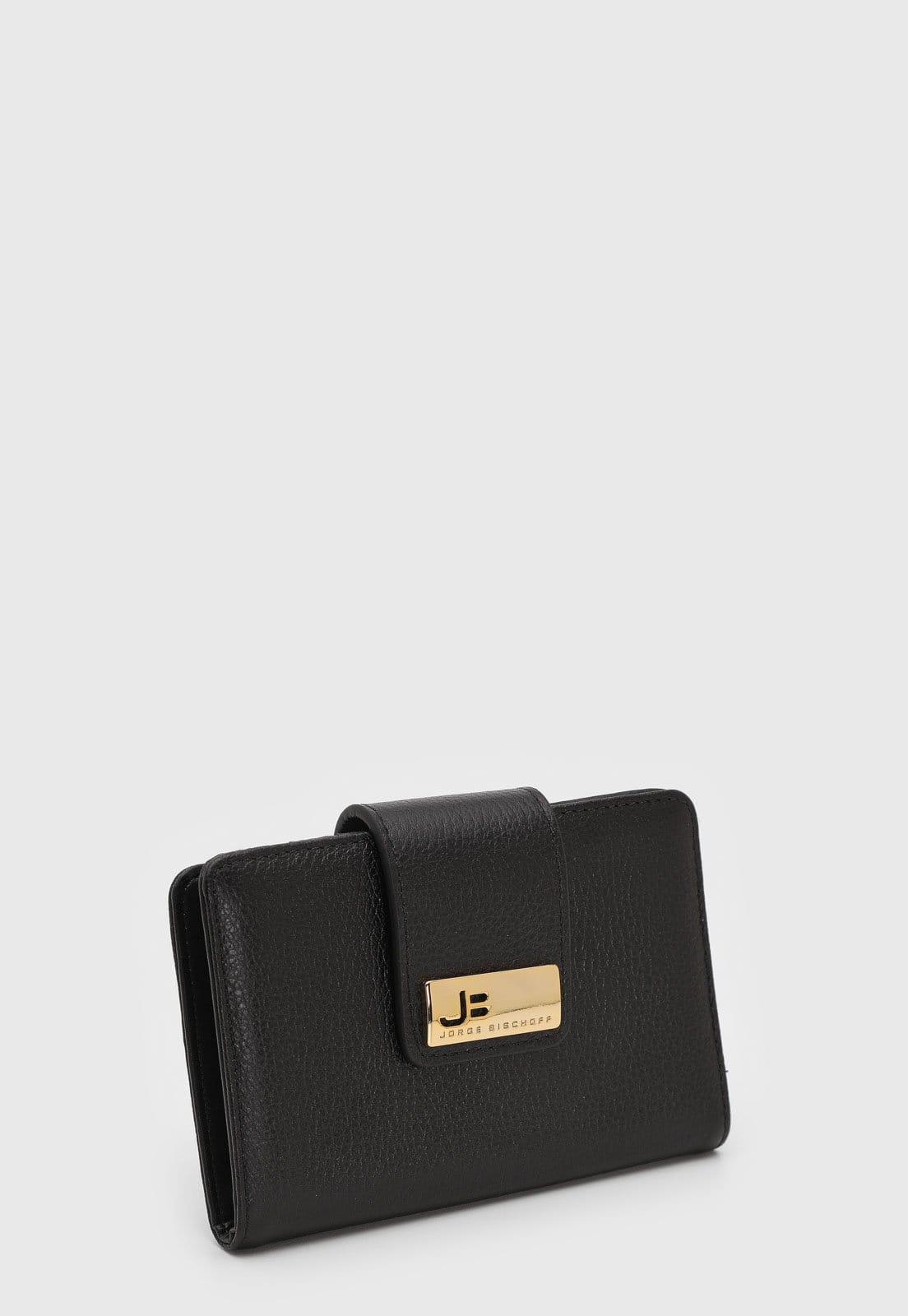 Vista 2 Carteira Retangular Jorge Bischoff Aplicação Preta Jorge Bischoff preto