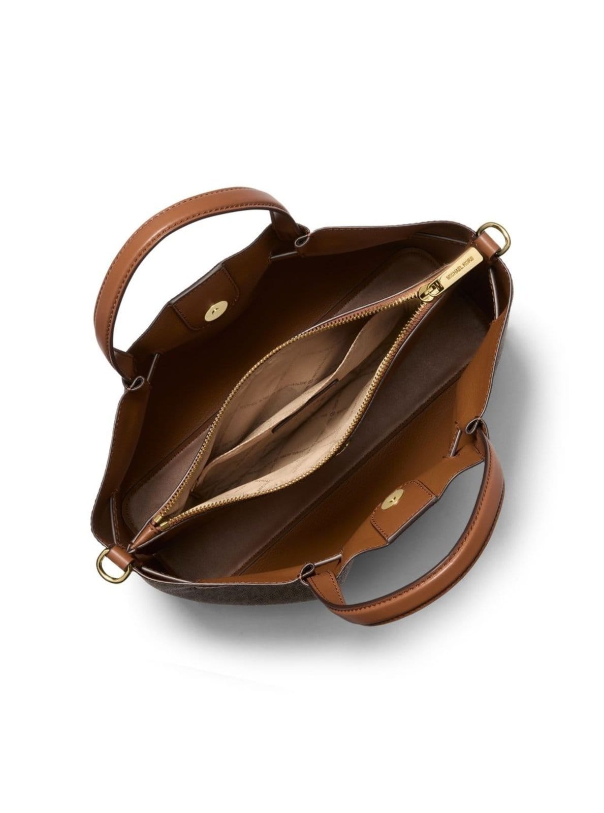 Vista 2 Bolsa Tiracolo Carson Logo Média 35S5G2ZS3B200 Michael Kors marrom