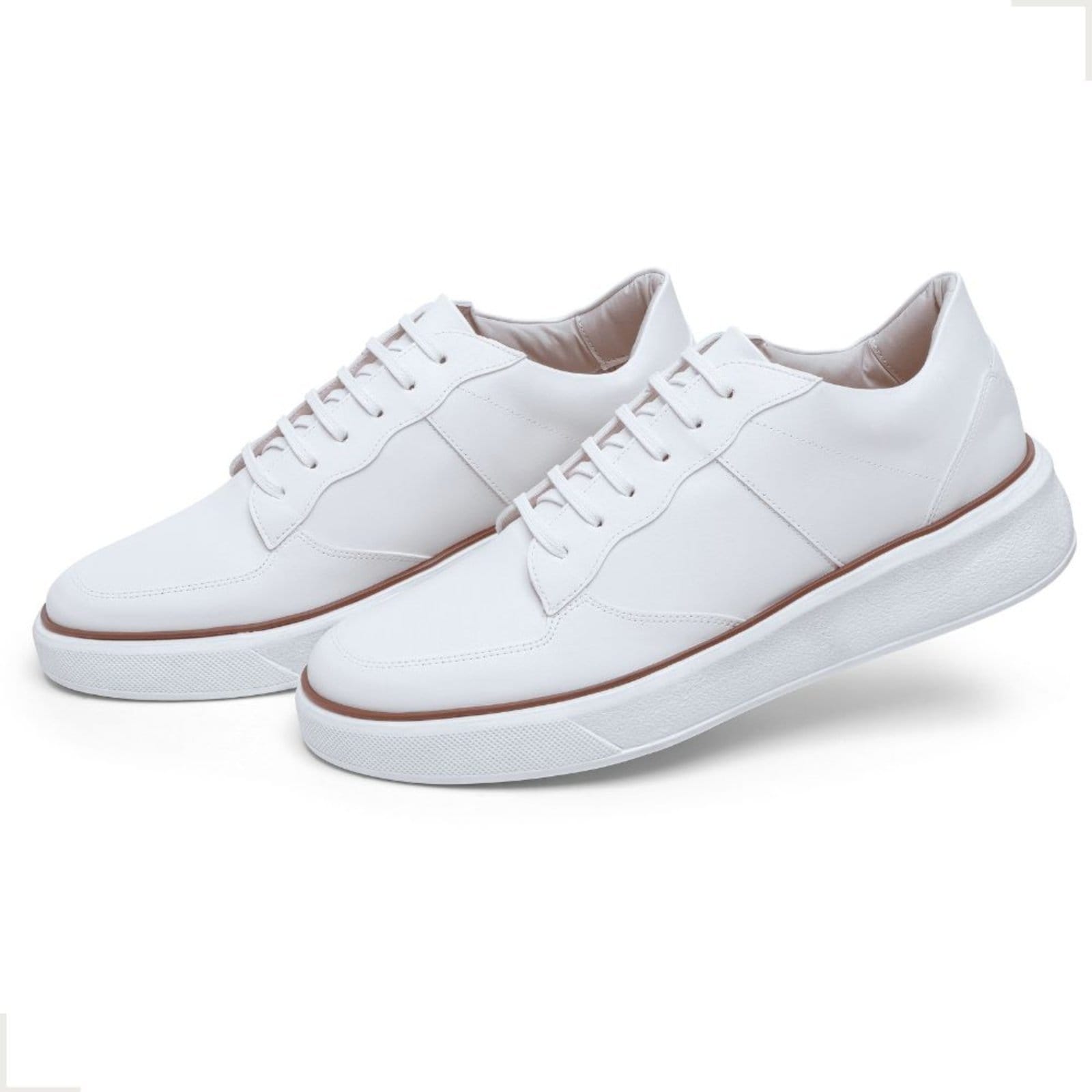Vista principal Sapato Casual Tênis Moderno Masculino com Cadarço Confortavel Bertelli Off White Bia Ramos off-white white