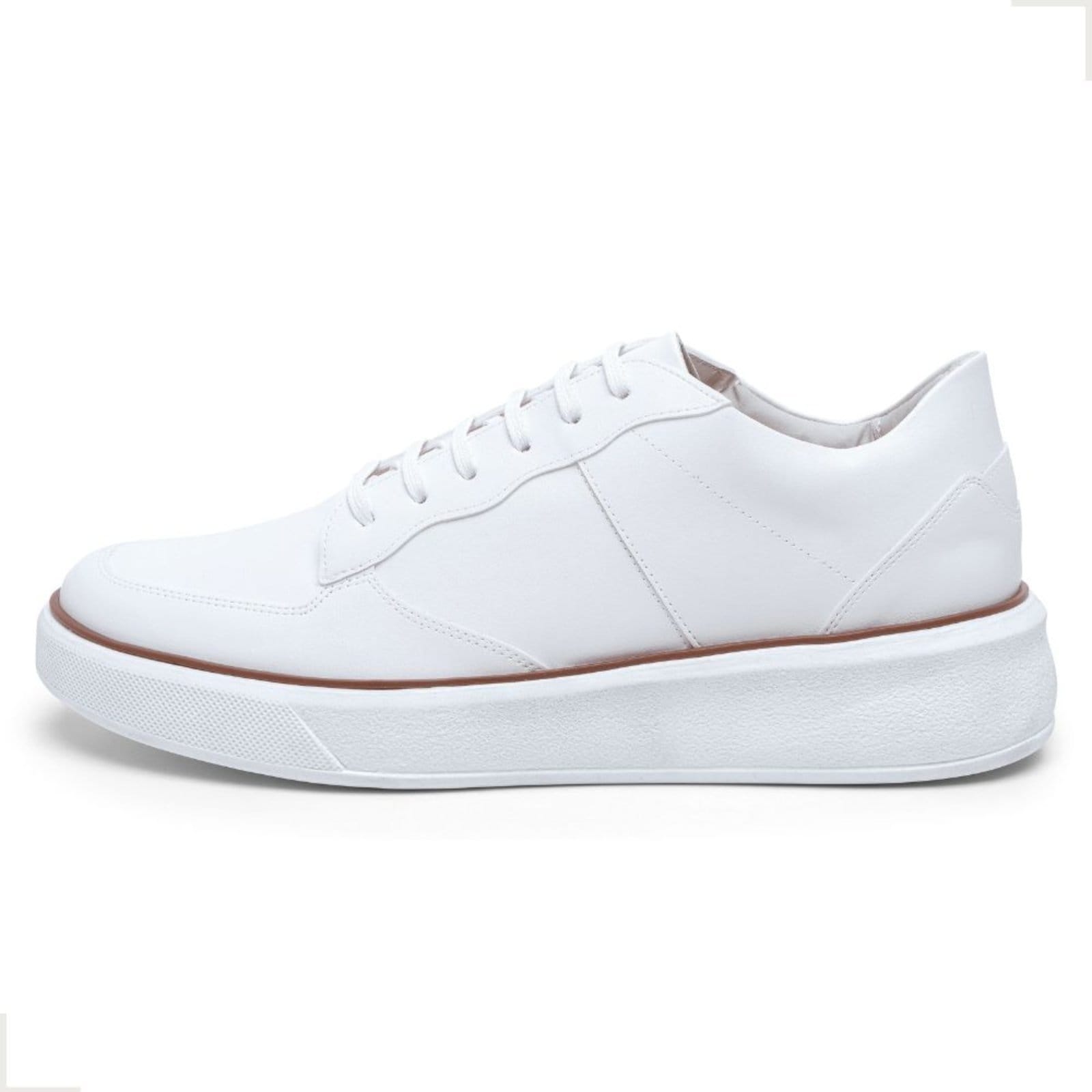 Vista 2 Sapato Casual Tênis Moderno Masculino com Cadarço Confortavel Bertelli Off White Bia Ramos off-white white