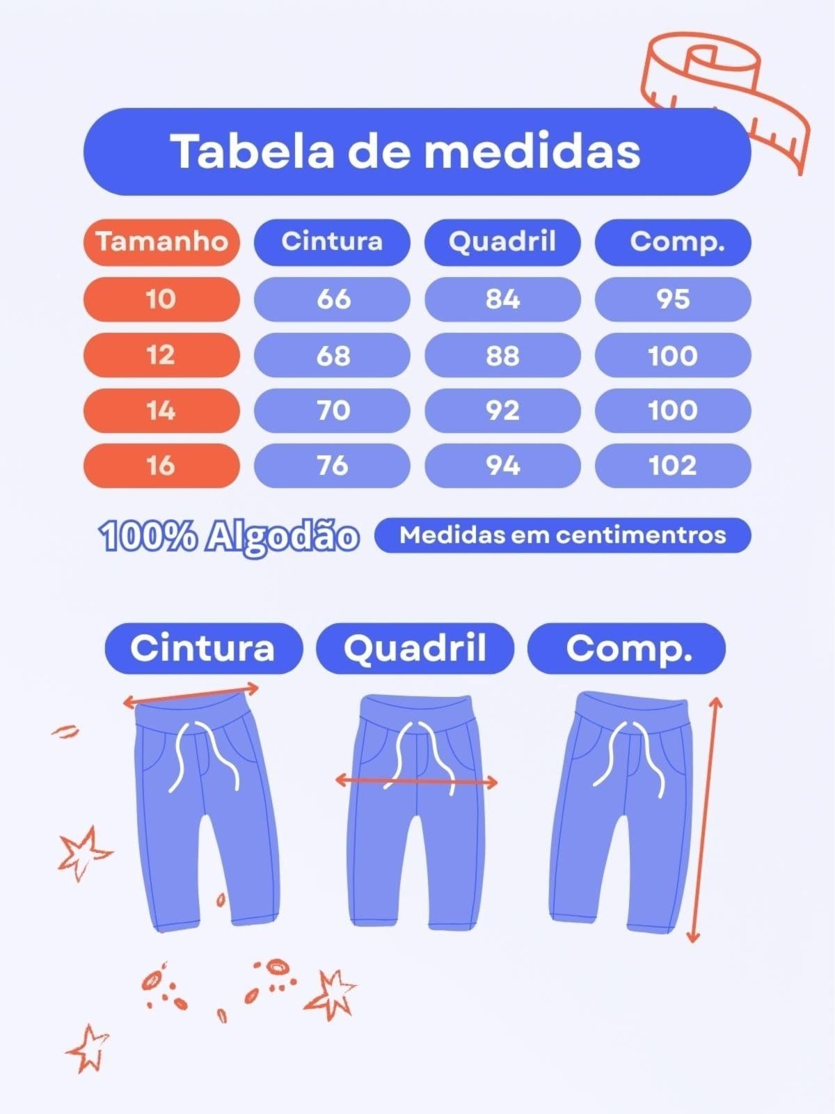 Vista 2 Calça Sarja Juvenil Feminina Crawling Wide Leg c/ Cordão Crawling azul