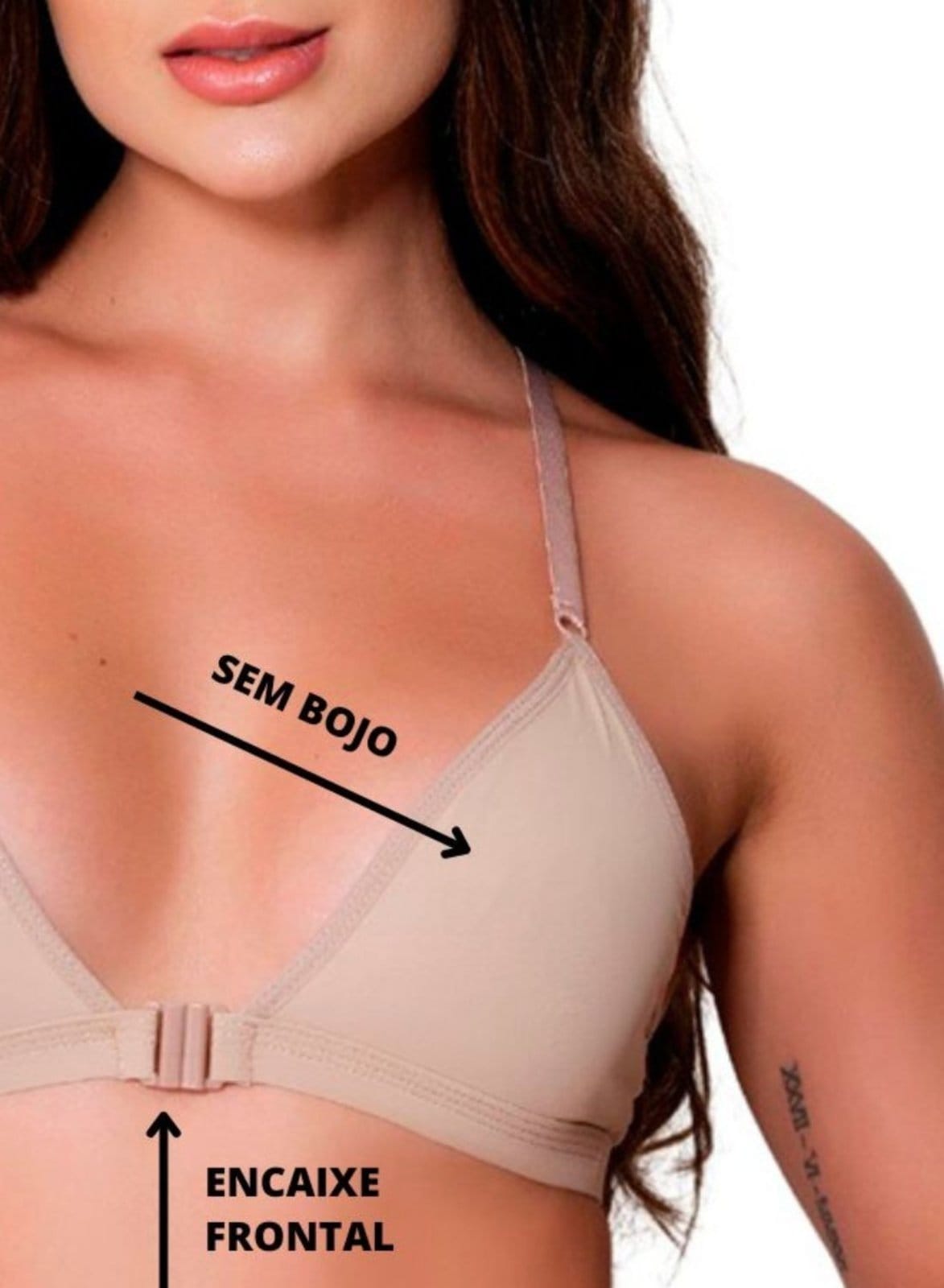 Kit 3 Sutiãs Nadador Gabi Lingerie Microfibra Sem Bojo Confortável Alças Reguláveis Dia a Dia Elegante - 2