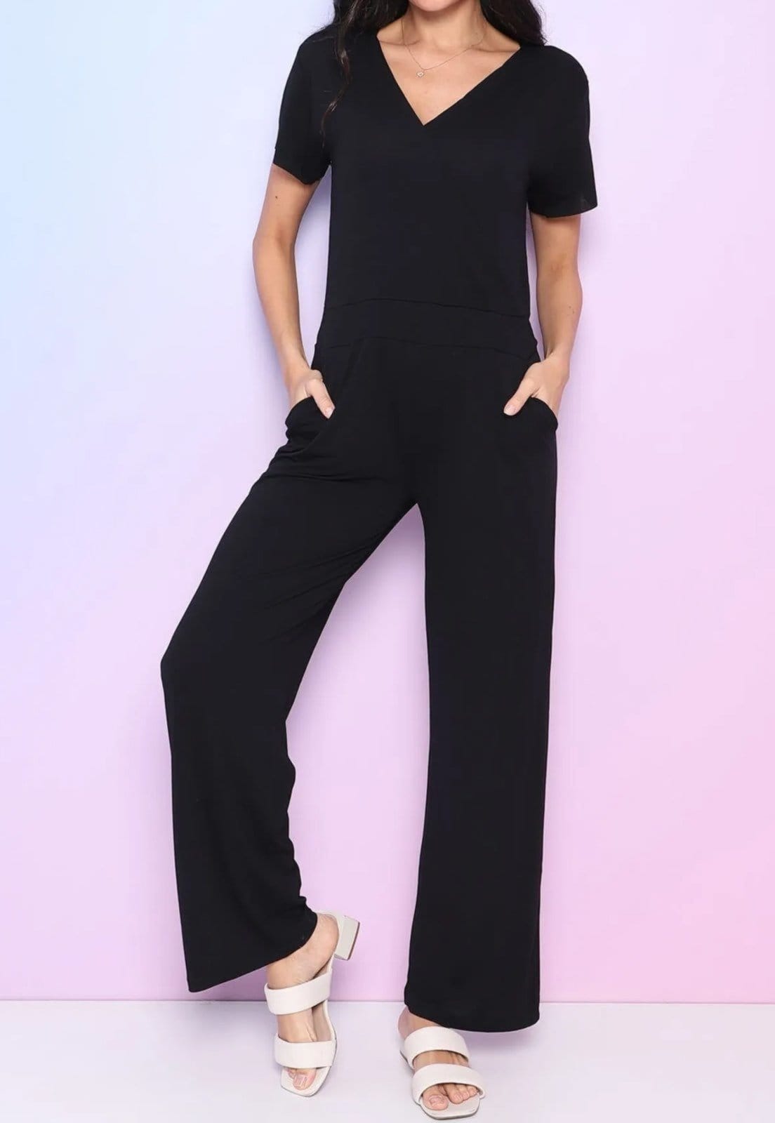 Macacão Transpassado Maria Paes Manga Curta