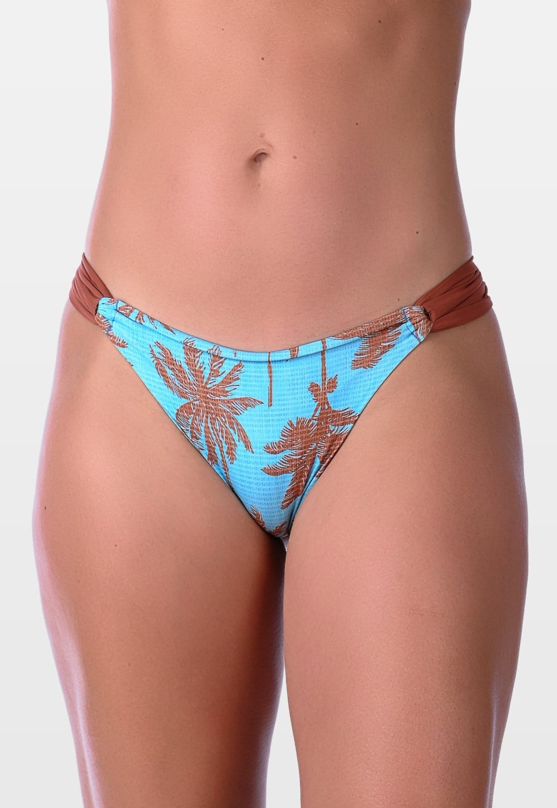 Calcinha de Biquíni Summer Soul Empina Bumbum Com Faixa Lateral Coqueiro