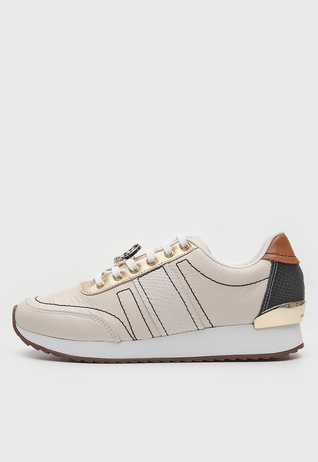 Vista principal Tênis Jorge Bischoff de Couro Com Cadarço Off-White Jorge Bischoff off-white white