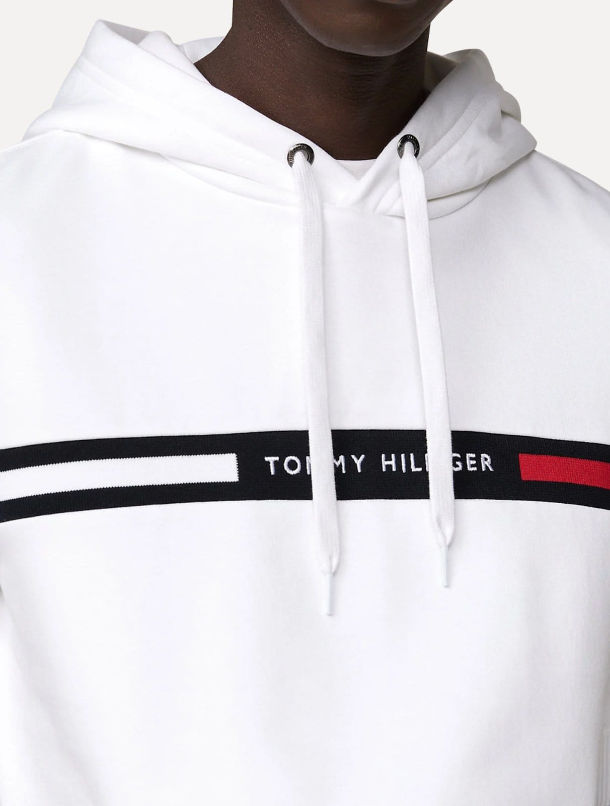 Vista 2 Moletom Tommy Hilfiger Masculino Chest Insert Hoodie Branca Tommy Hilfiger branco