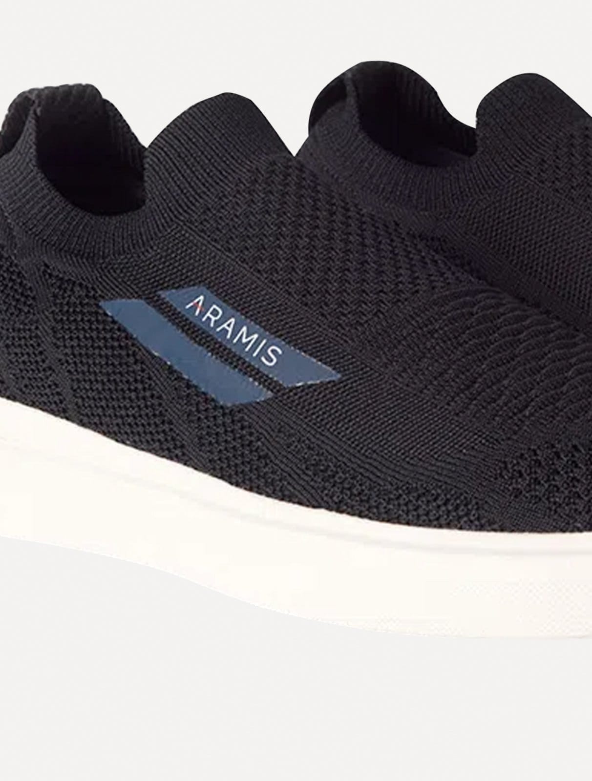 Vista 2 Tênis Aramis Masculino Slip On Journey K-nit Tan Preto Aramis preto tan