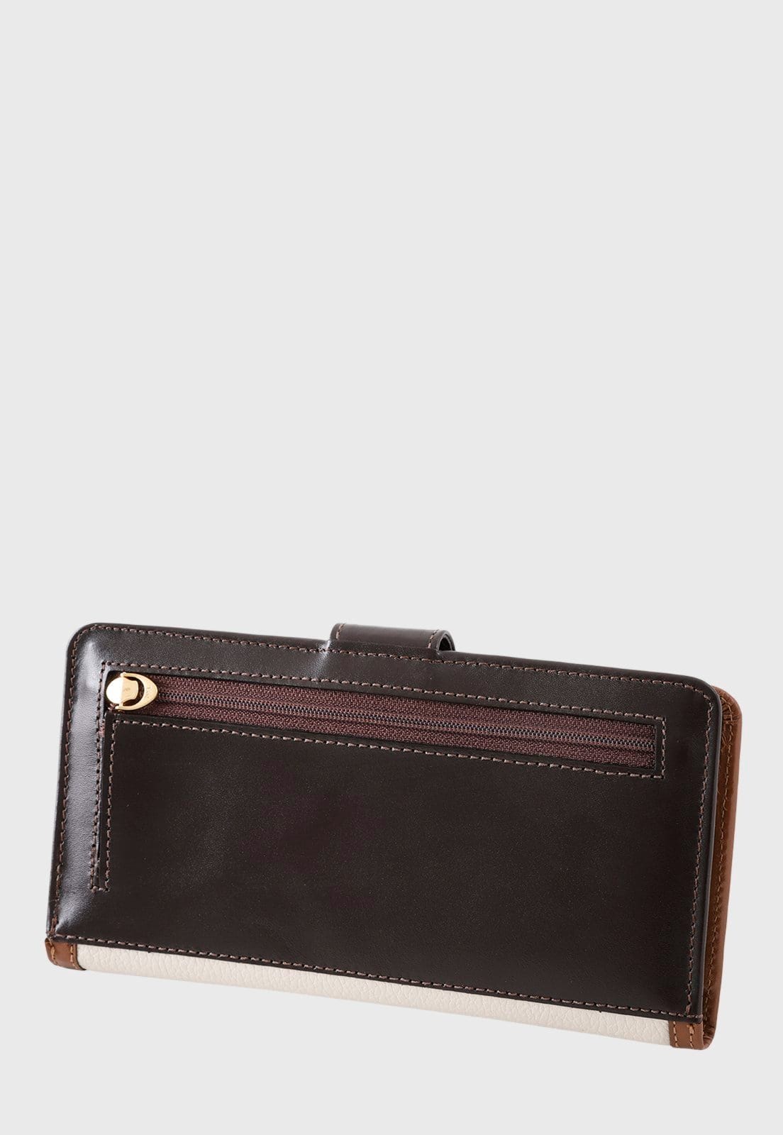 Vista 2 Carteira Couro Mariart 100FMRT Off White e Havana Mariart caramelo/off-white white