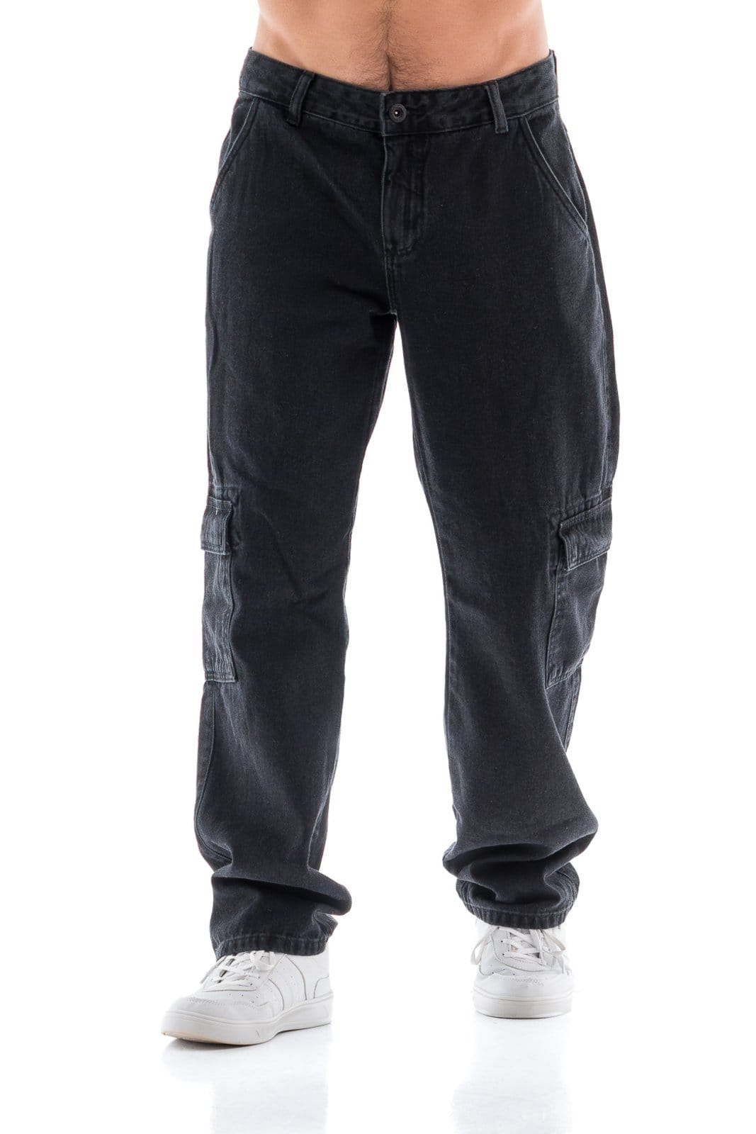 Vista principal Calça Jeans Masculina Arauto Reta Comfy Cargo ARAUTO JEANS preto