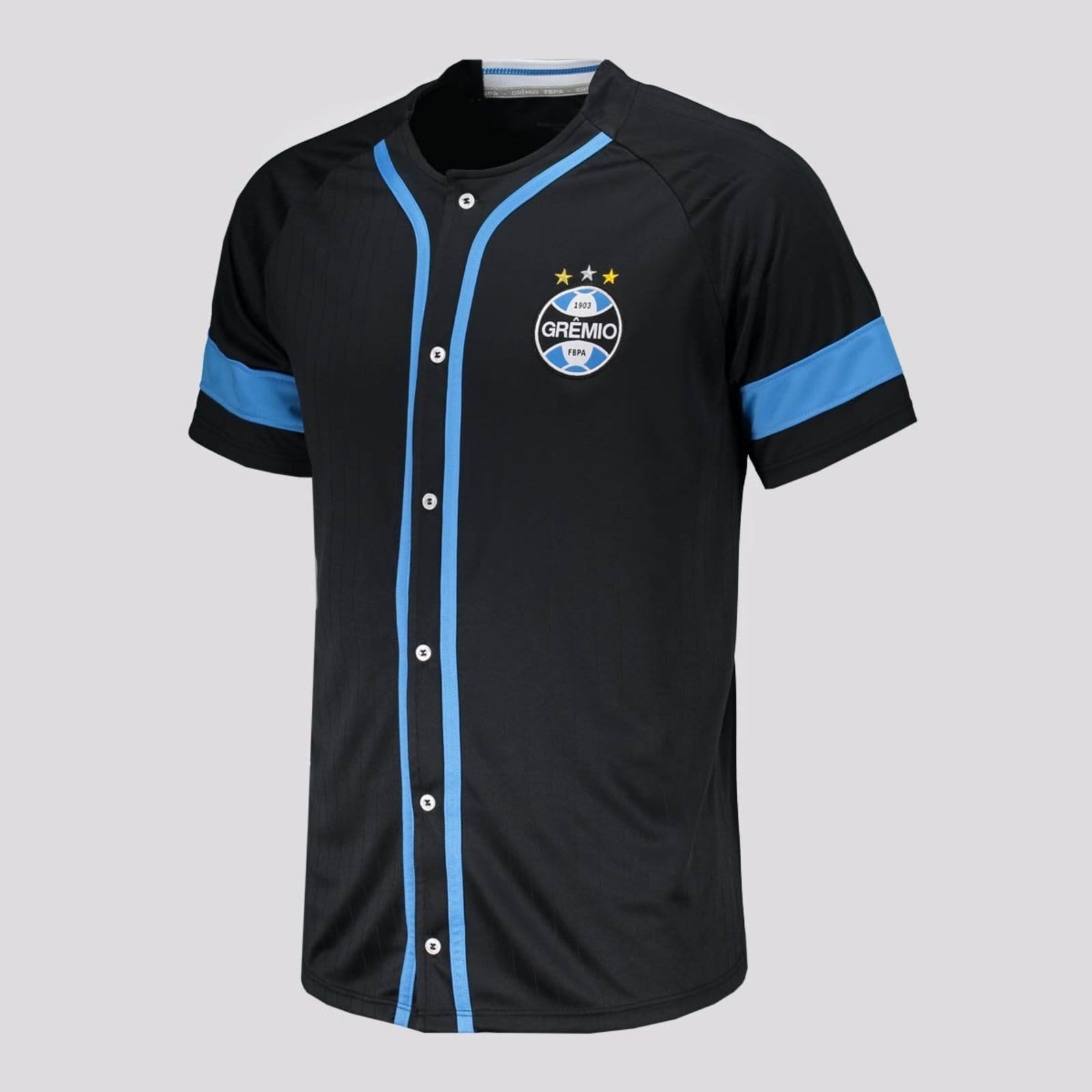 Vista 2 Camisa Grêmio Baseball II Preta Betel preto