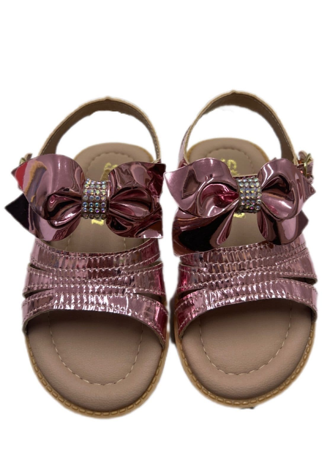 Vista 2 Infantil - Sandalia menina com laço removível para meninas Solzim Rose SOLZIM CALÇADOS rosê rose