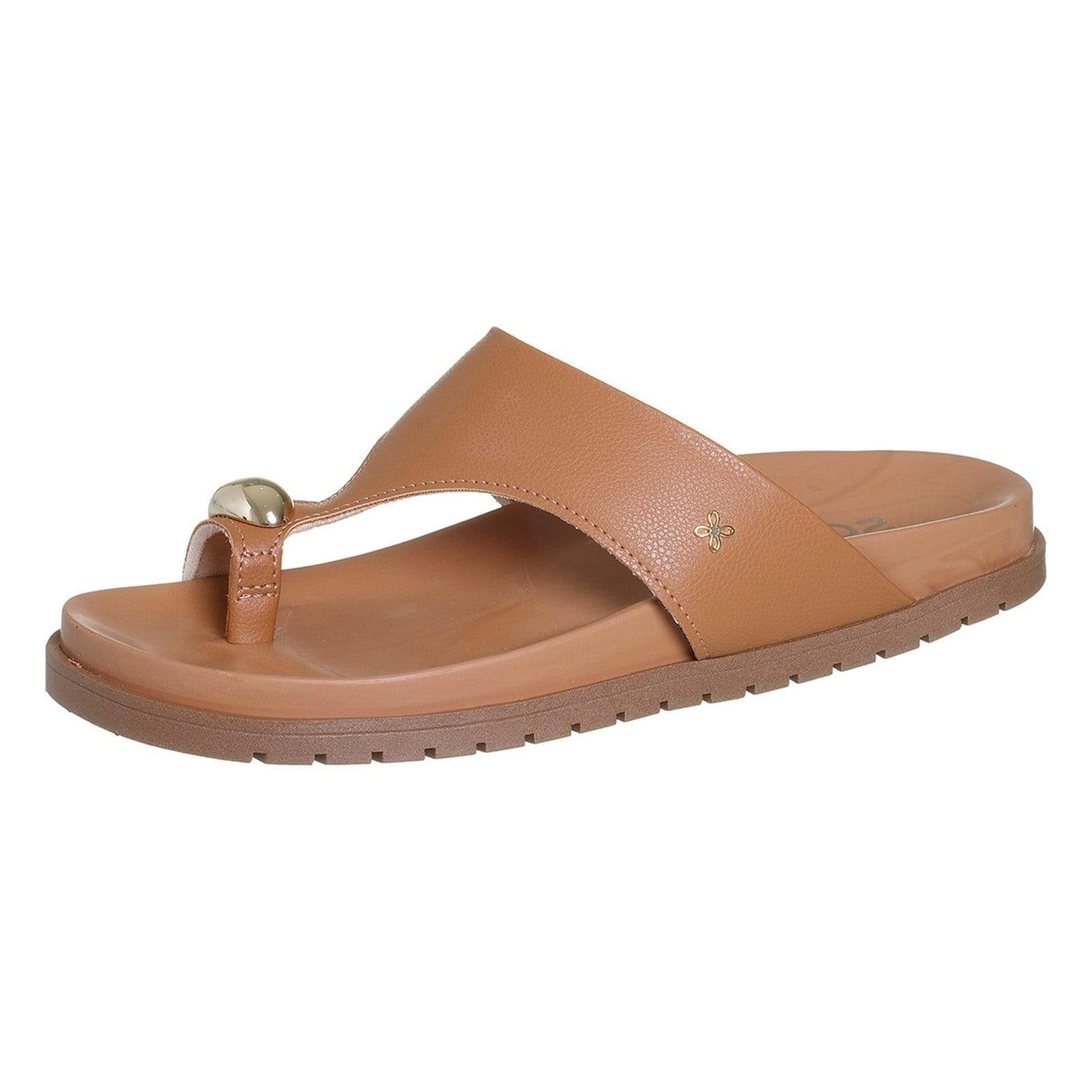 Vista principal Sandália Feminina Flatform Softli Conforto Floater lux Angipé nude