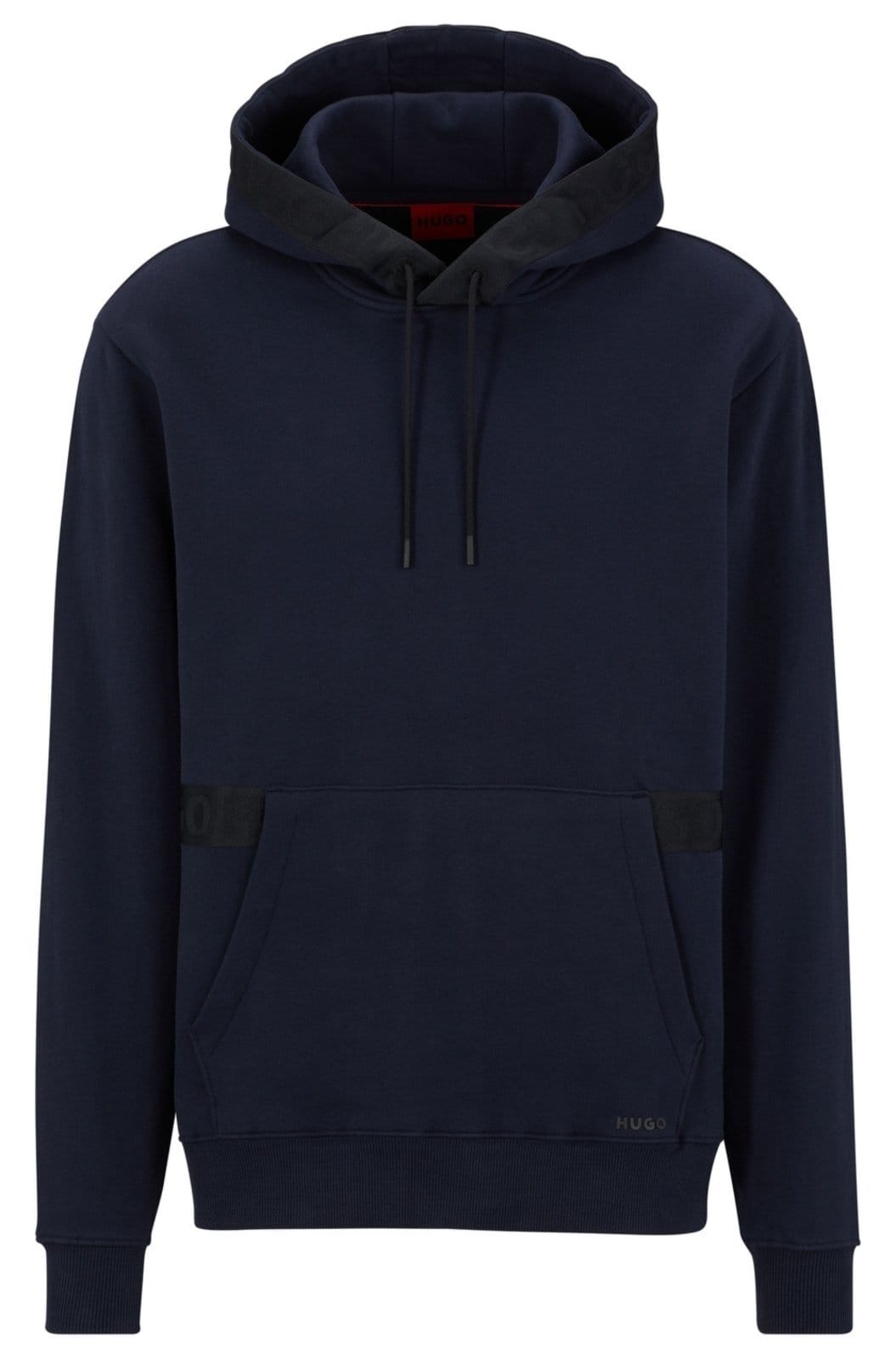 Blusa De Moletom Com Capuz Em Algodão Orgânico Com Fita De Logotipo