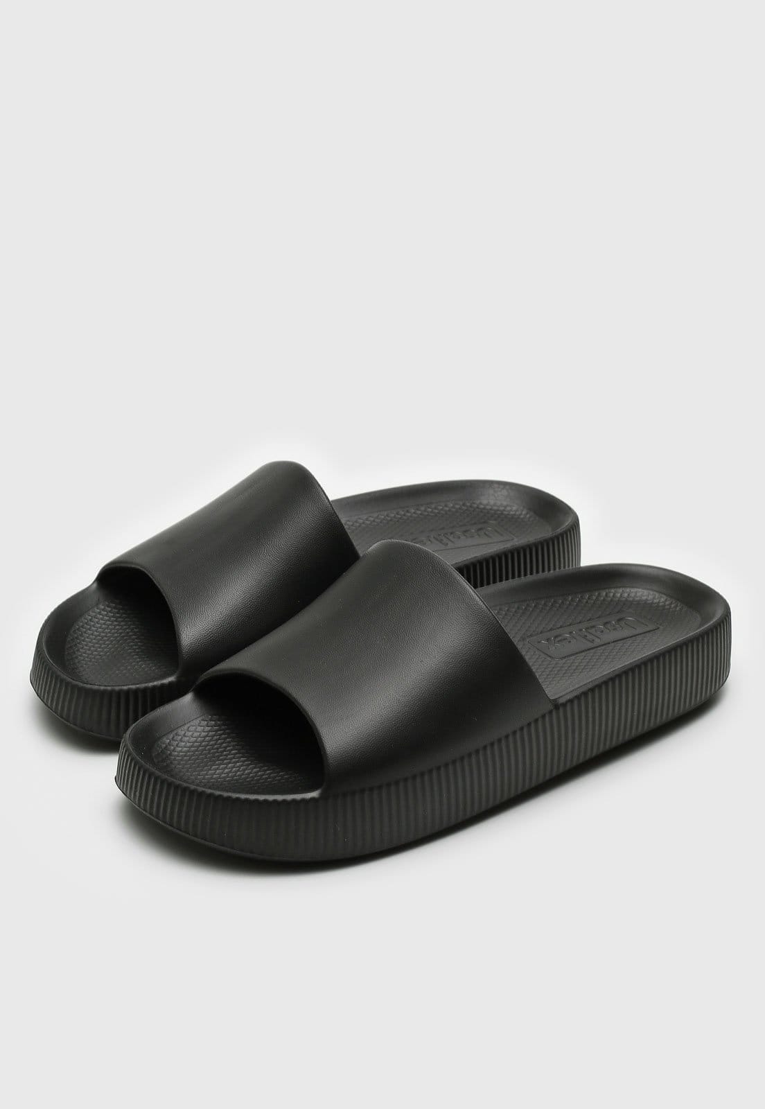 Vista 2 Rasteira Slide Usaflex Conforto Preta Usaflex preto