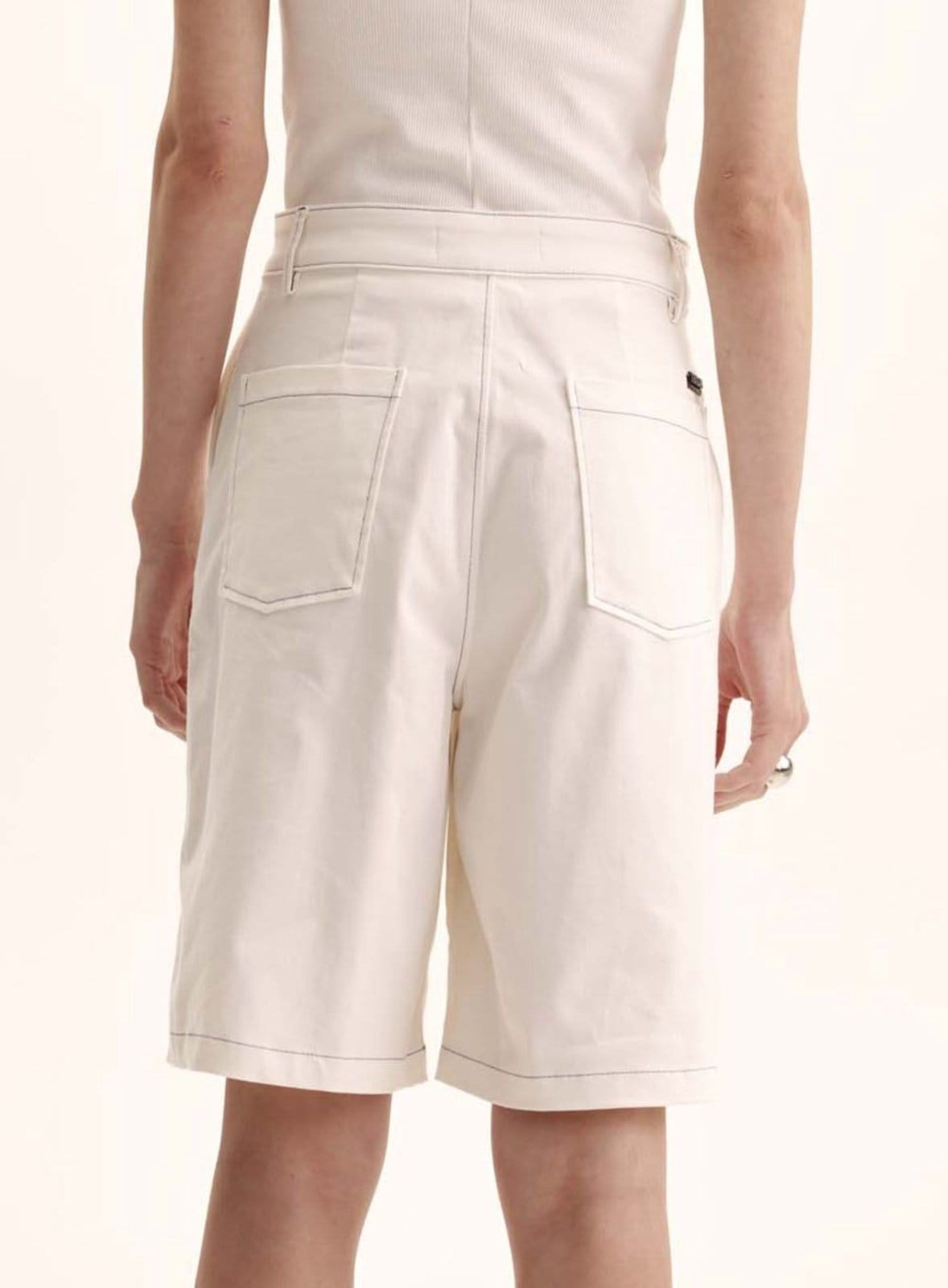 Vista 2 Bermuda Feminina Comfort Cós Baixo Triton Triton bege