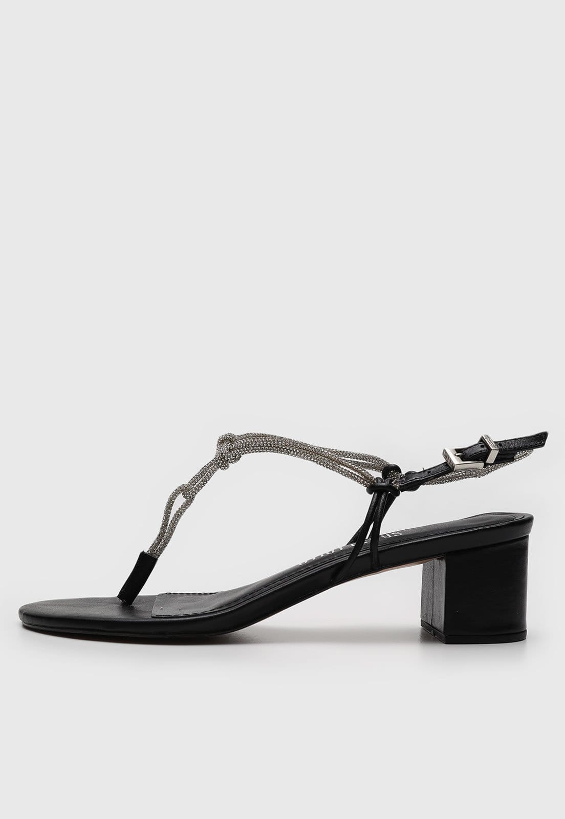 Sandália Santa Lolla Tira Hotfix Preta