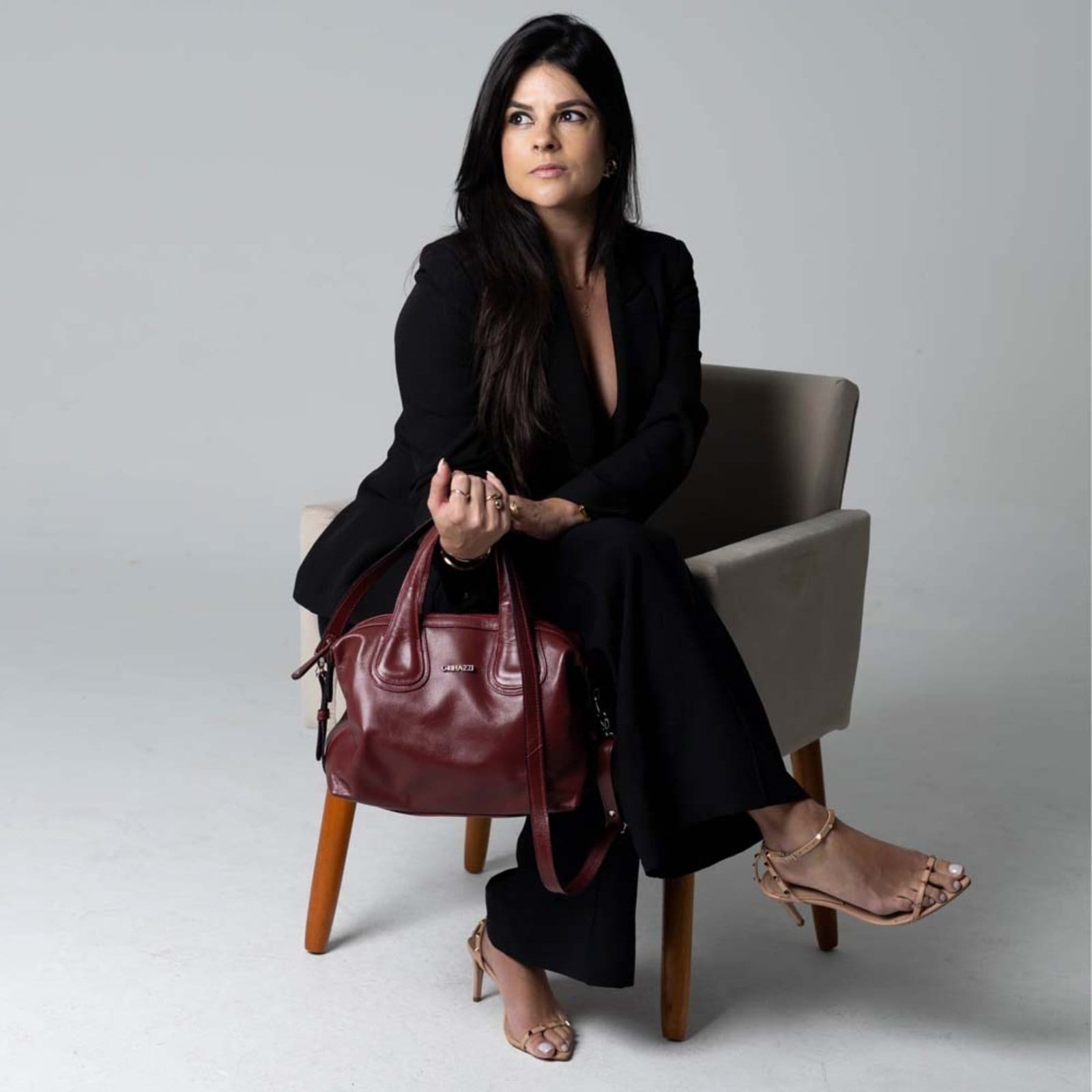 Vista 2 Bolsas Couro Griffazzi Bordô Griffazzi multicolorido