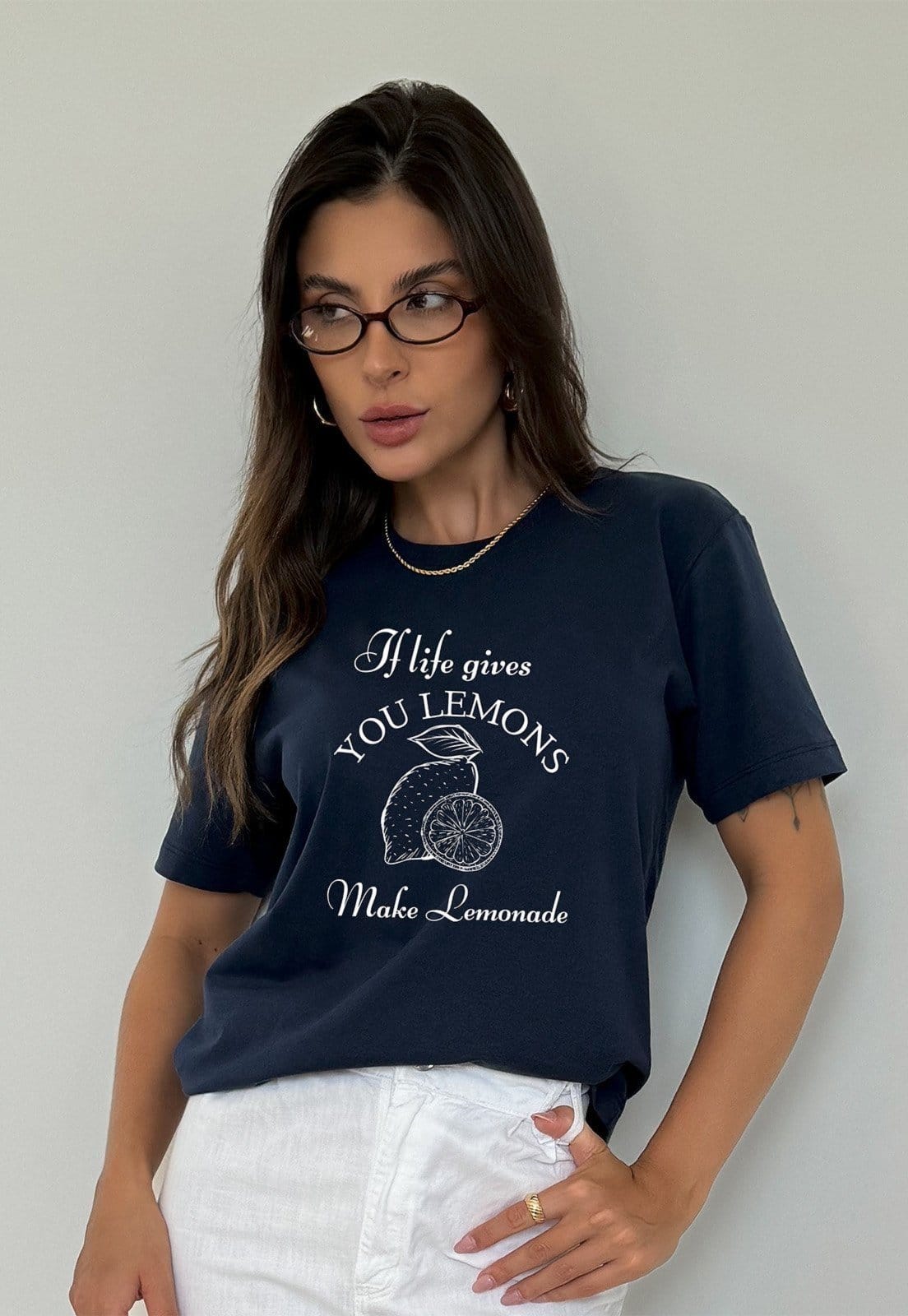 Vista principal Camiseta Cianitas Estampa Make Lemonade Cianitas azul