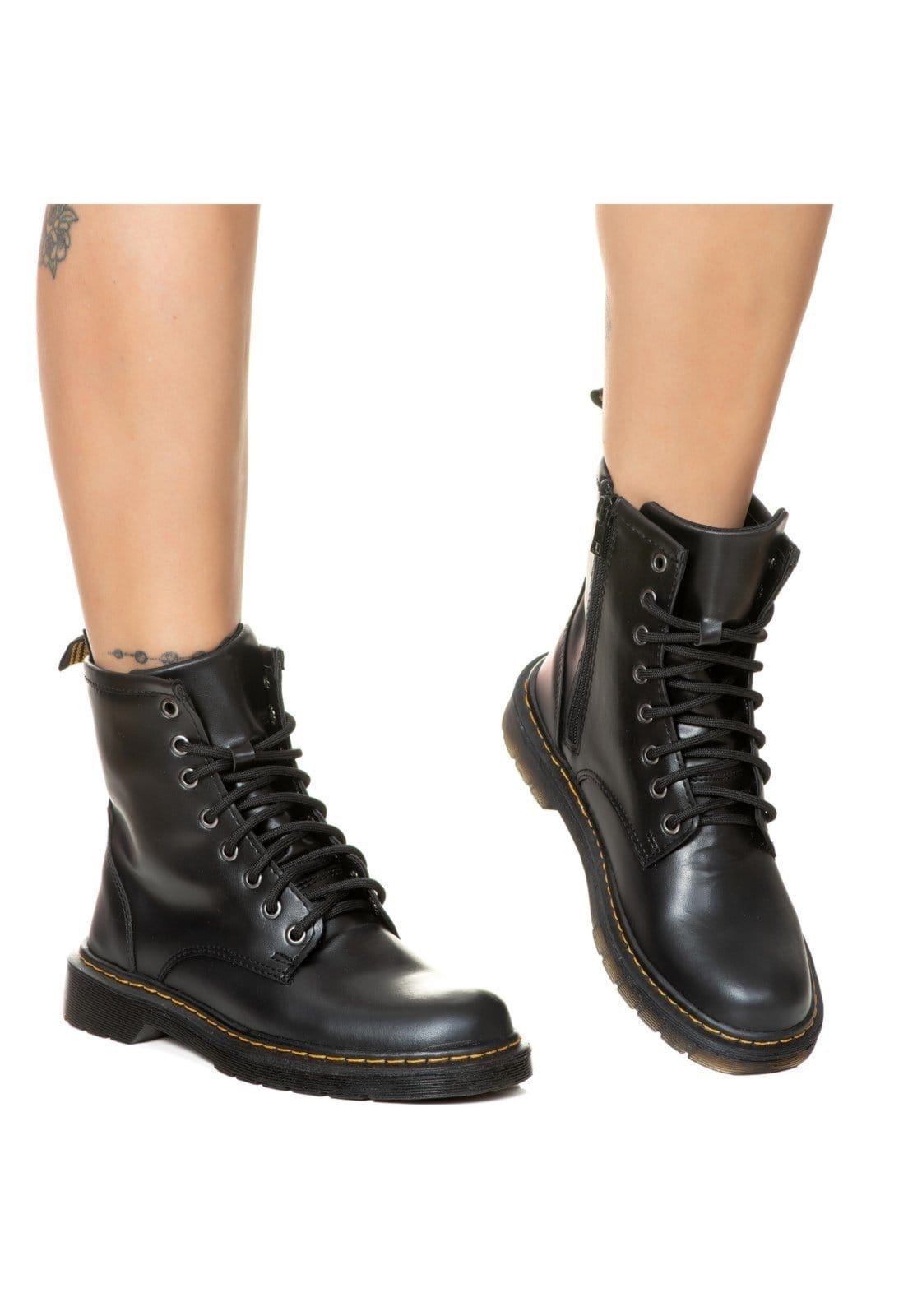 Vista 2 Coturno Inglês Estilo Veggie Grafite Fosco Baixa ESTILO VEGGIE SHOES preto