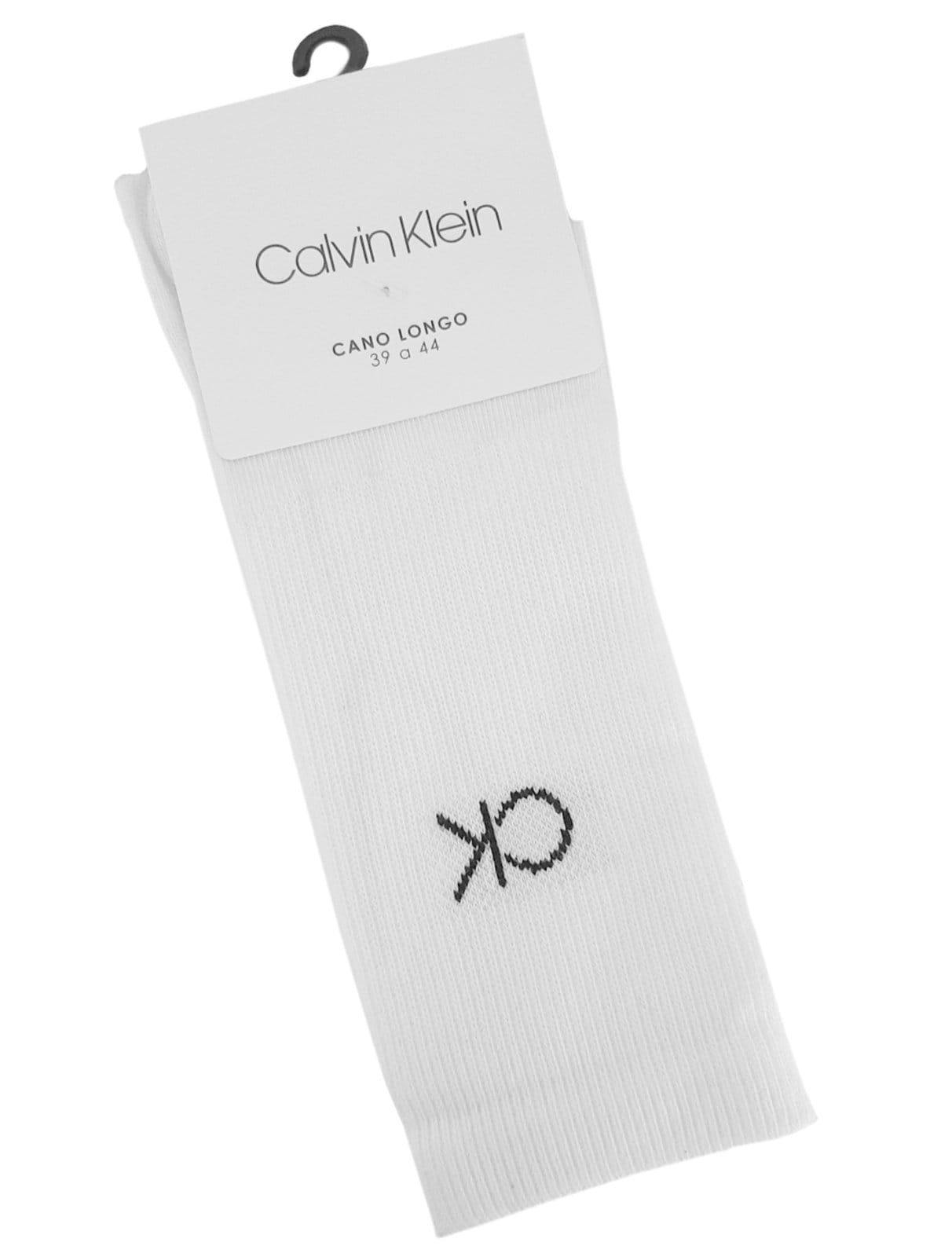 Vista 2 Meia Calvin Klein Esportiva Cano Longo Branca 1UN Calvin Klein branco