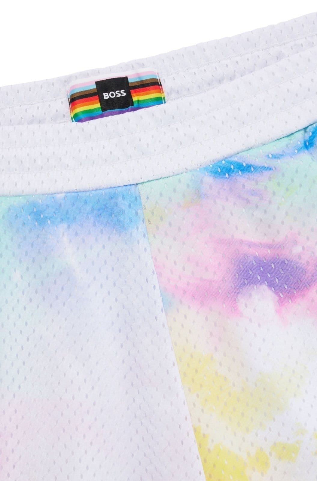 Vista 2 Shorts Relaxed Fit Em Malha Com Forro Boss branco