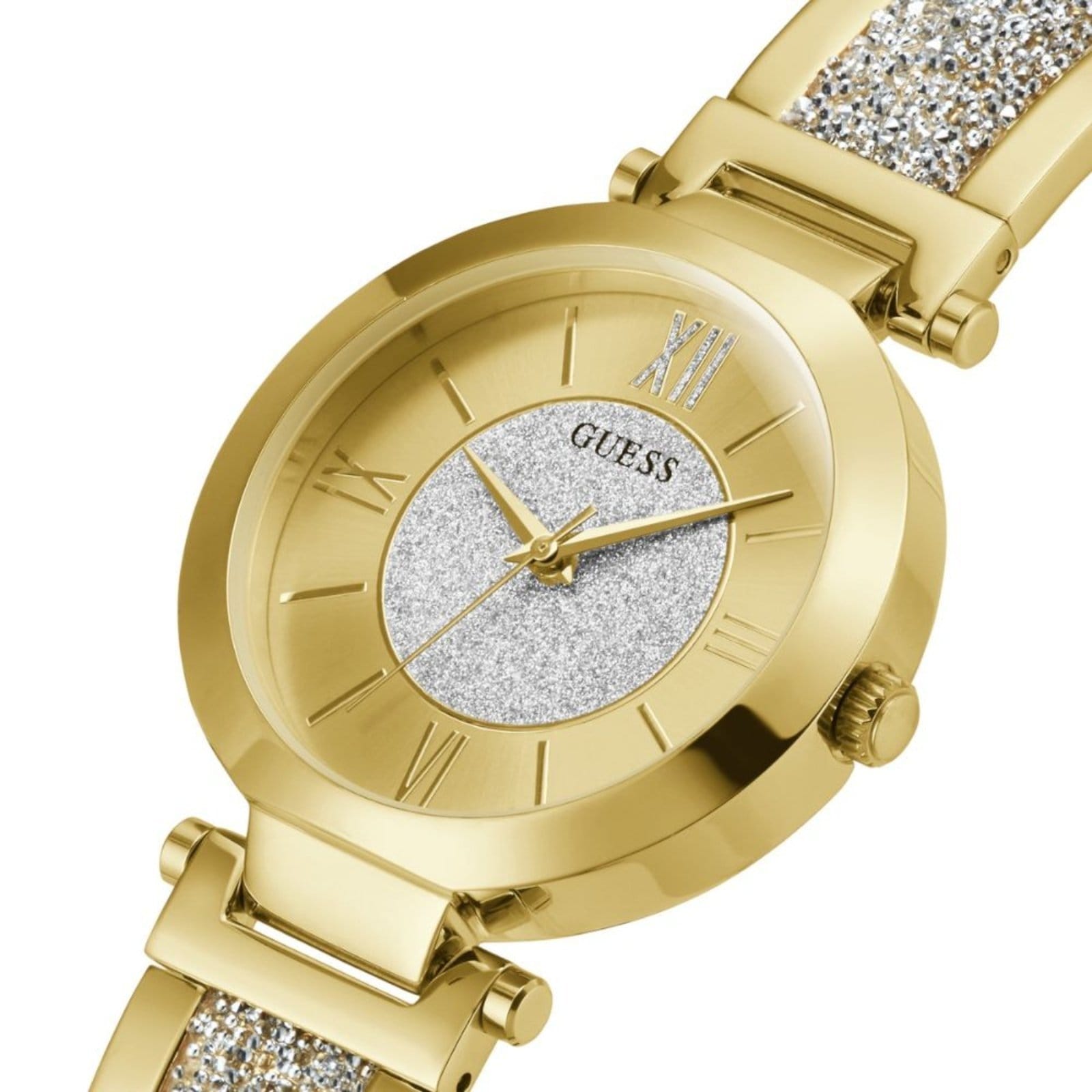 Vista 2 Relógio Feminino Guess Números Romanos Guess dourado