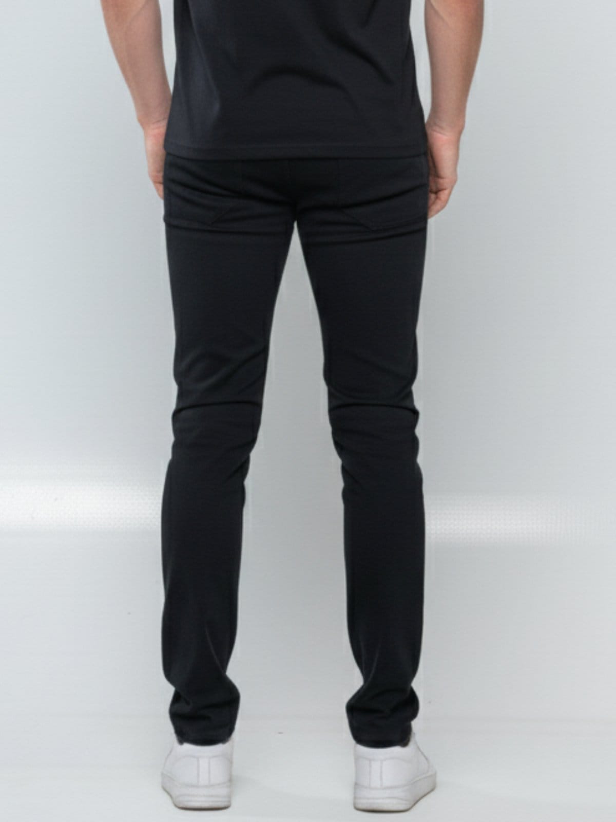 Vista 2 Calça Sarja Masculina Tempo Hábil Preta Confortável para o Dia a Dia 5 Estilo preto