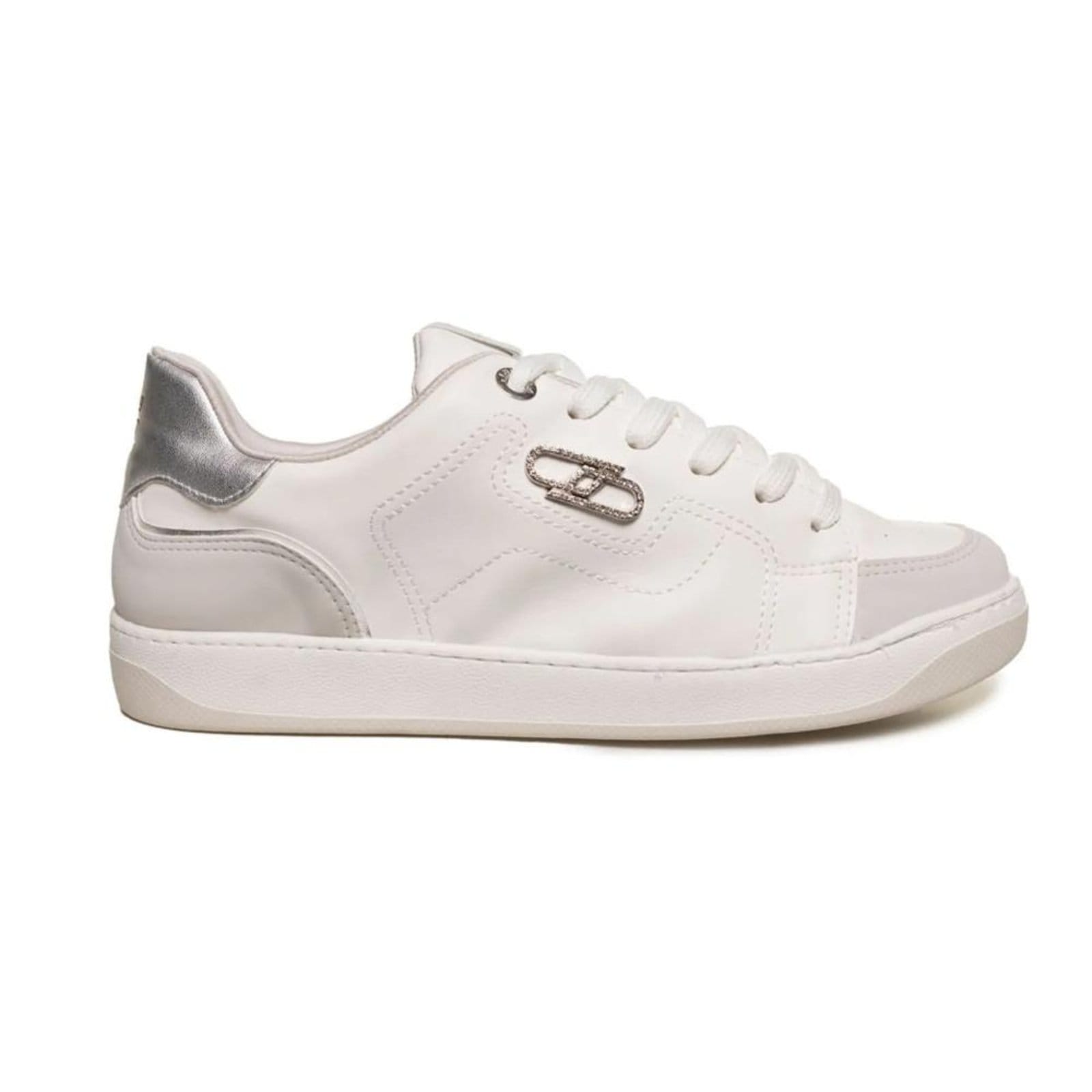 Vista principal Tênis Via Marte Detalhe Metalizado Feminino Off-white VIA MARTE off-white white