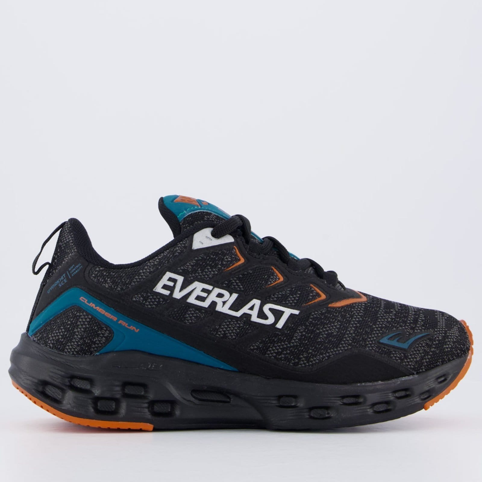 Vista principal Tênis Everlast Climber Run e Laranja Everlast preto