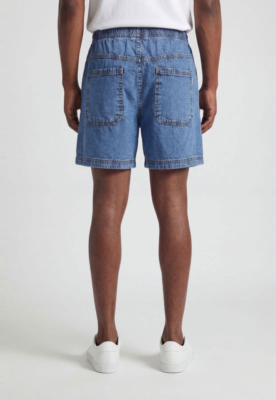 Vista 2 Bermuda Masculina Colcci Cós com Cordão Colcci azul