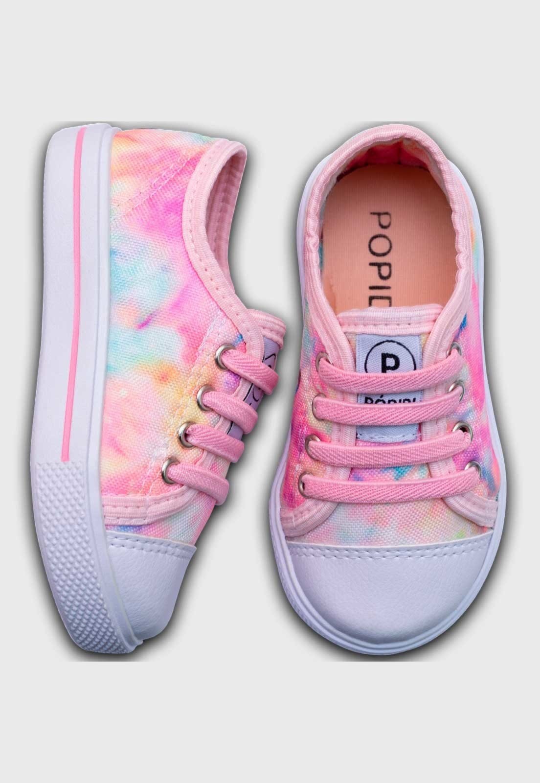 Vista 2 Infantil - Tênis Pop Star Feminino Pópidi Menina Tie Dye Pópidí multicolorido