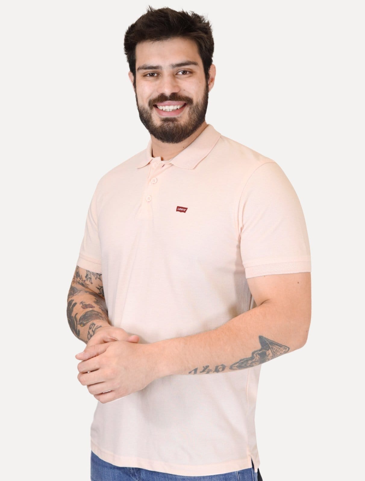 Polo Levis Masculina Housemark Salmão Claro