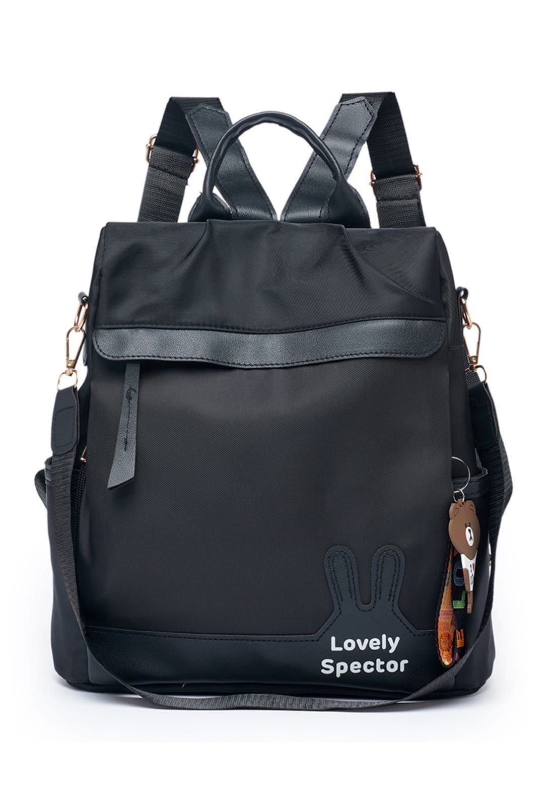 Vista principal Infantil - Mochila Feminina Spector Espaçosa Reforçada Casual Escolar Spector preto